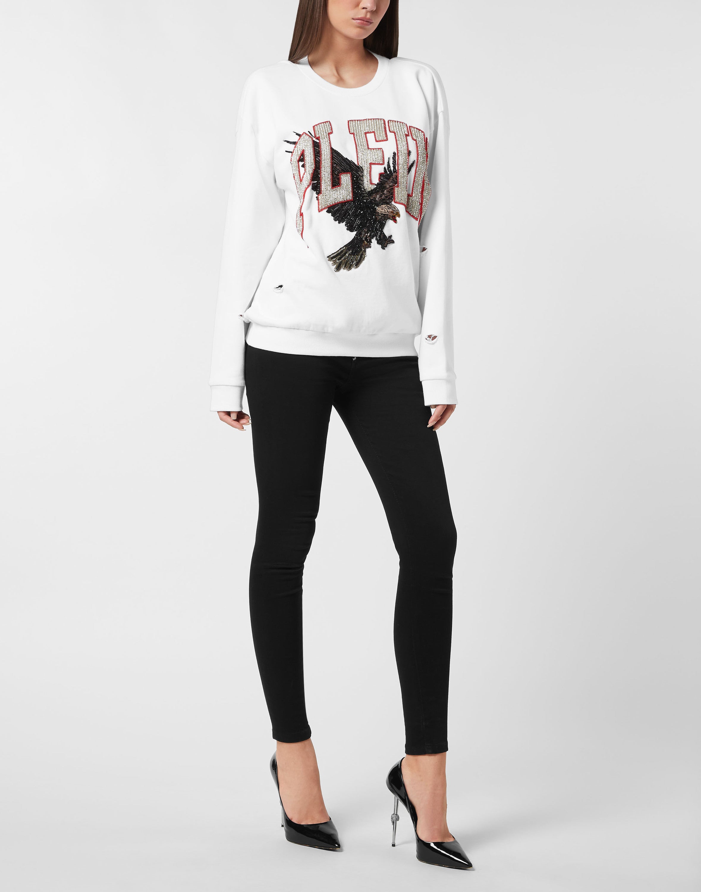Open Back Roundneck Sweatshirt Plein Eagle