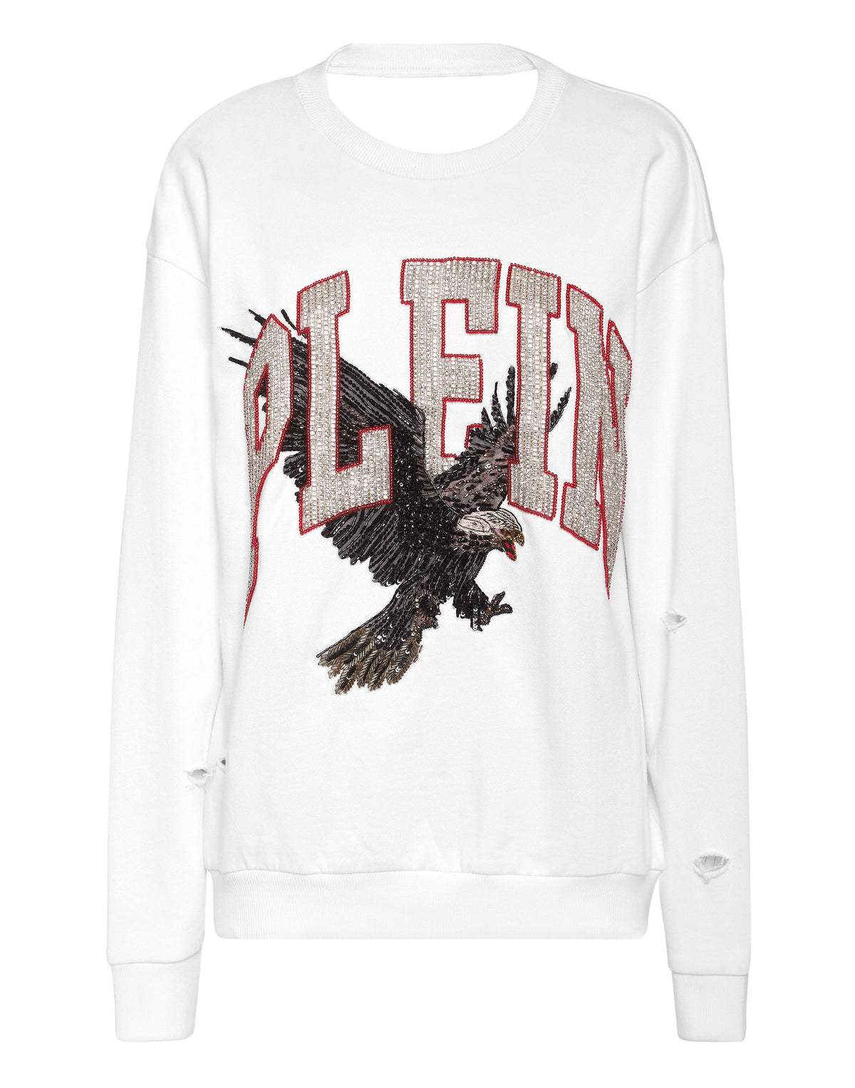Philipp Plein Open Back Roundneck Sweatshirt Plein Eagle, Shirts
