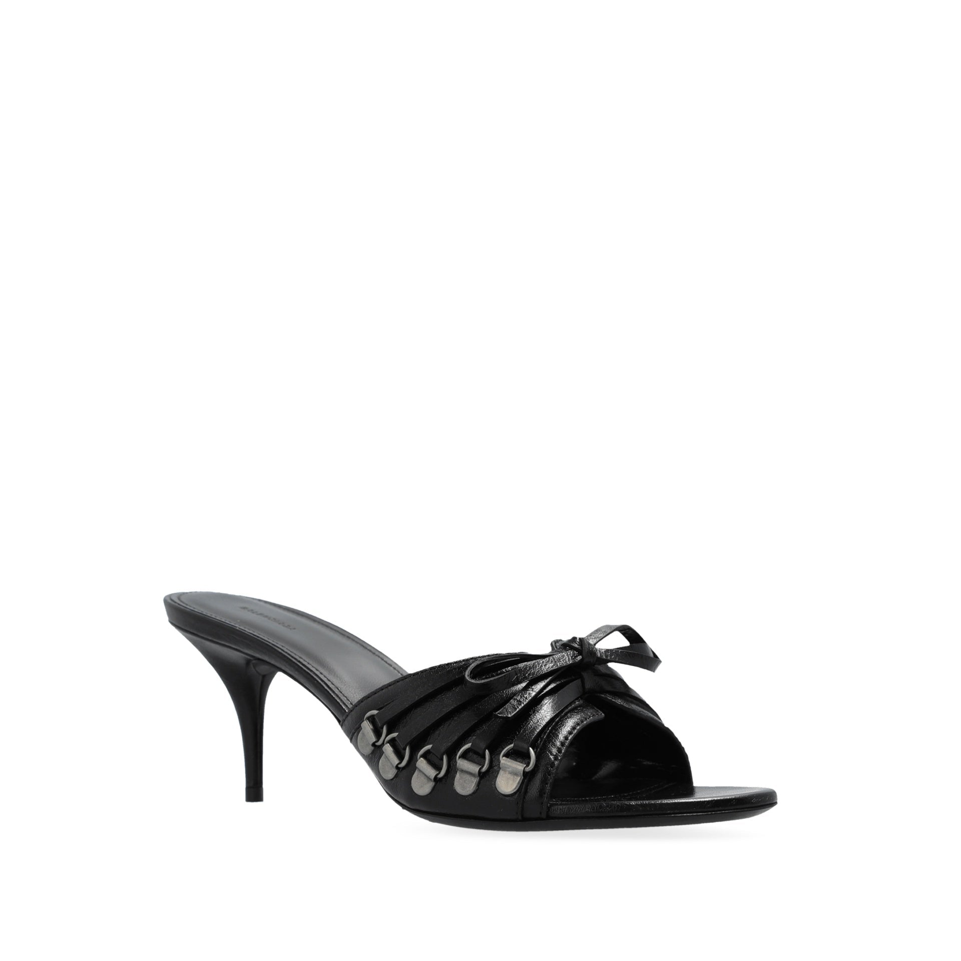 Balenciaga-Balenciaga Cagole 70 Leather Sandals-WOMEN SHOES-Black-Deal-Outlet-by-ARCHIVIST