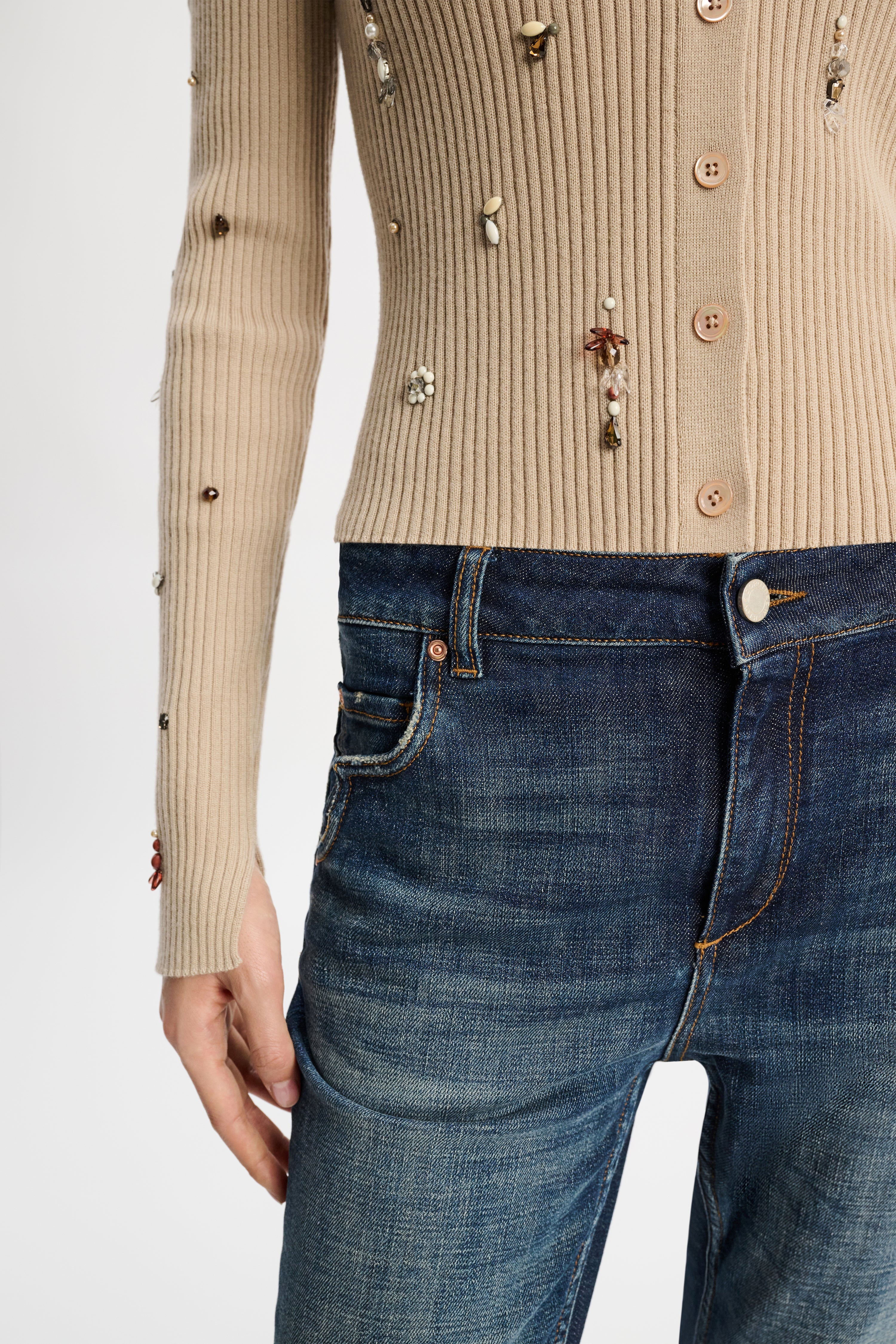 EMBELLISHED MERINO twinset