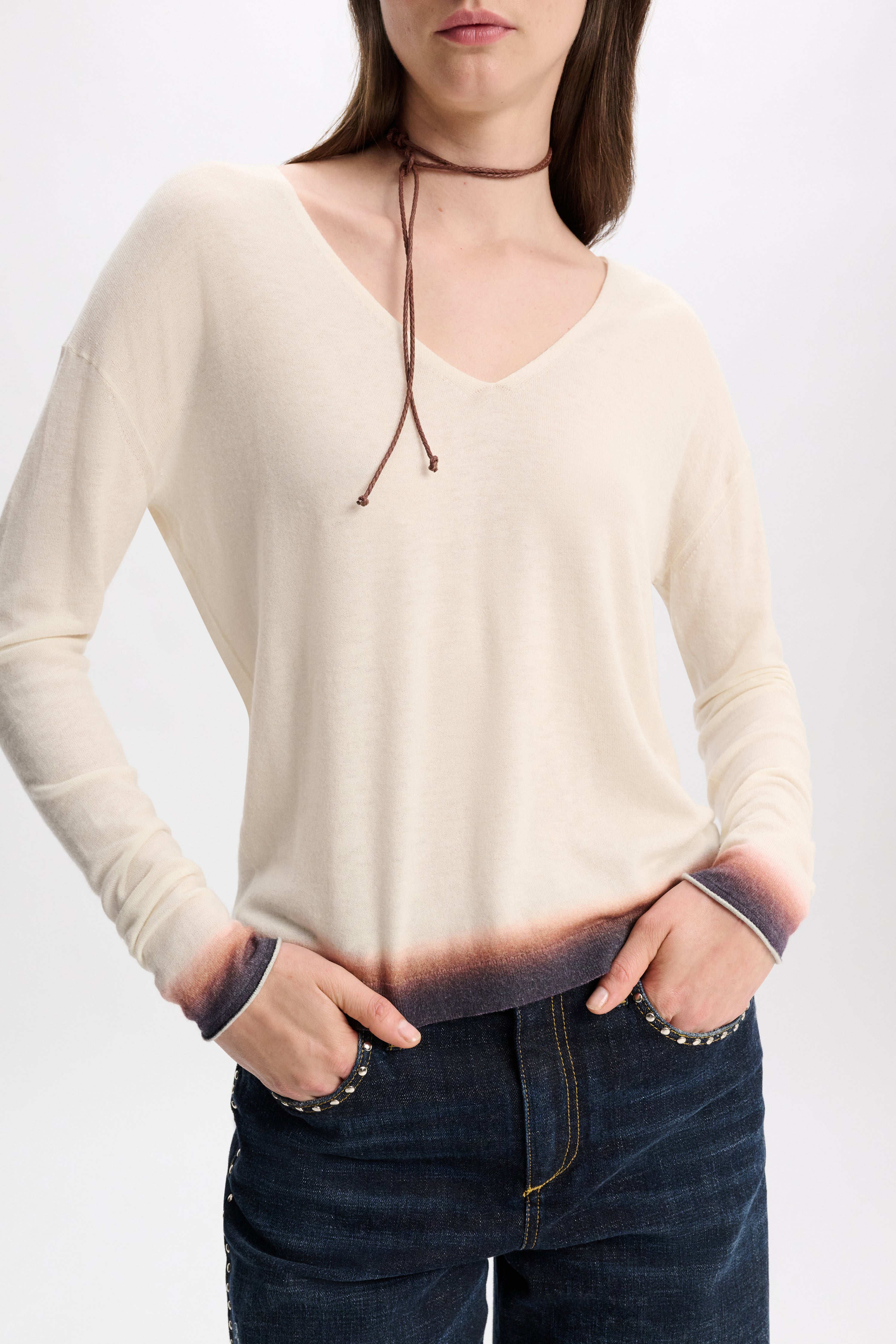 DELICATE STATEMENTS pullover degradee