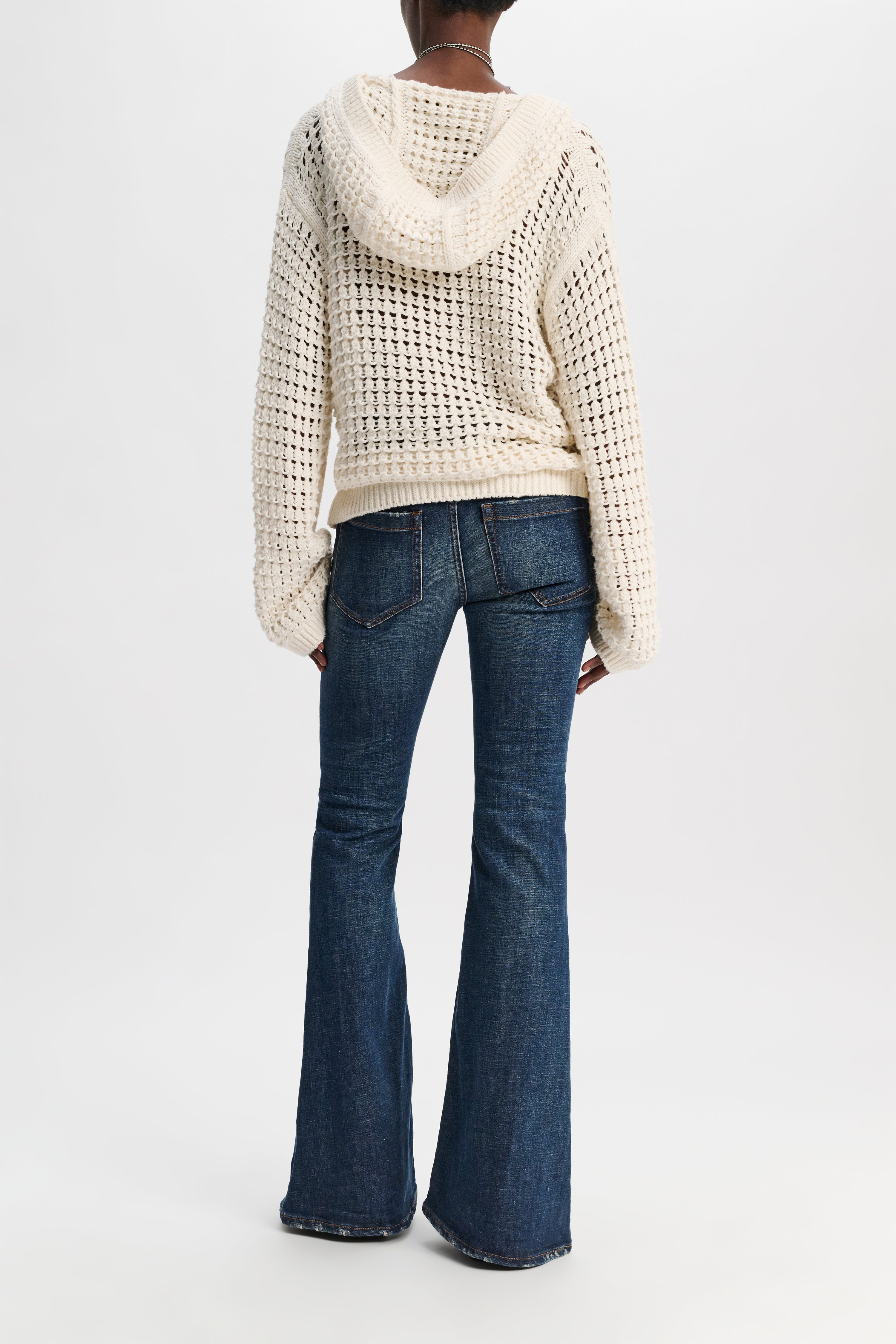 Sporty crochet pullover