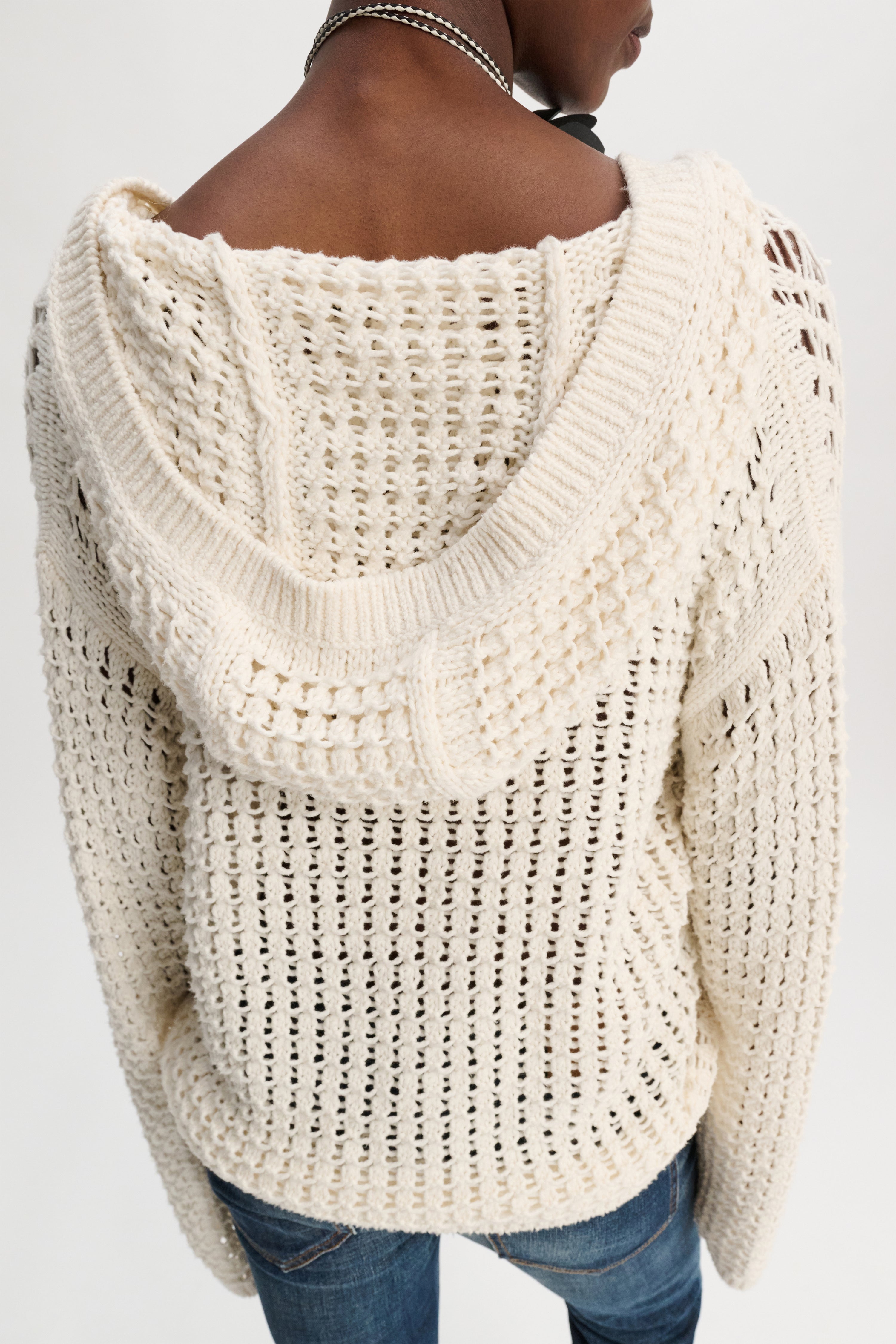 Sporty crochet pullover