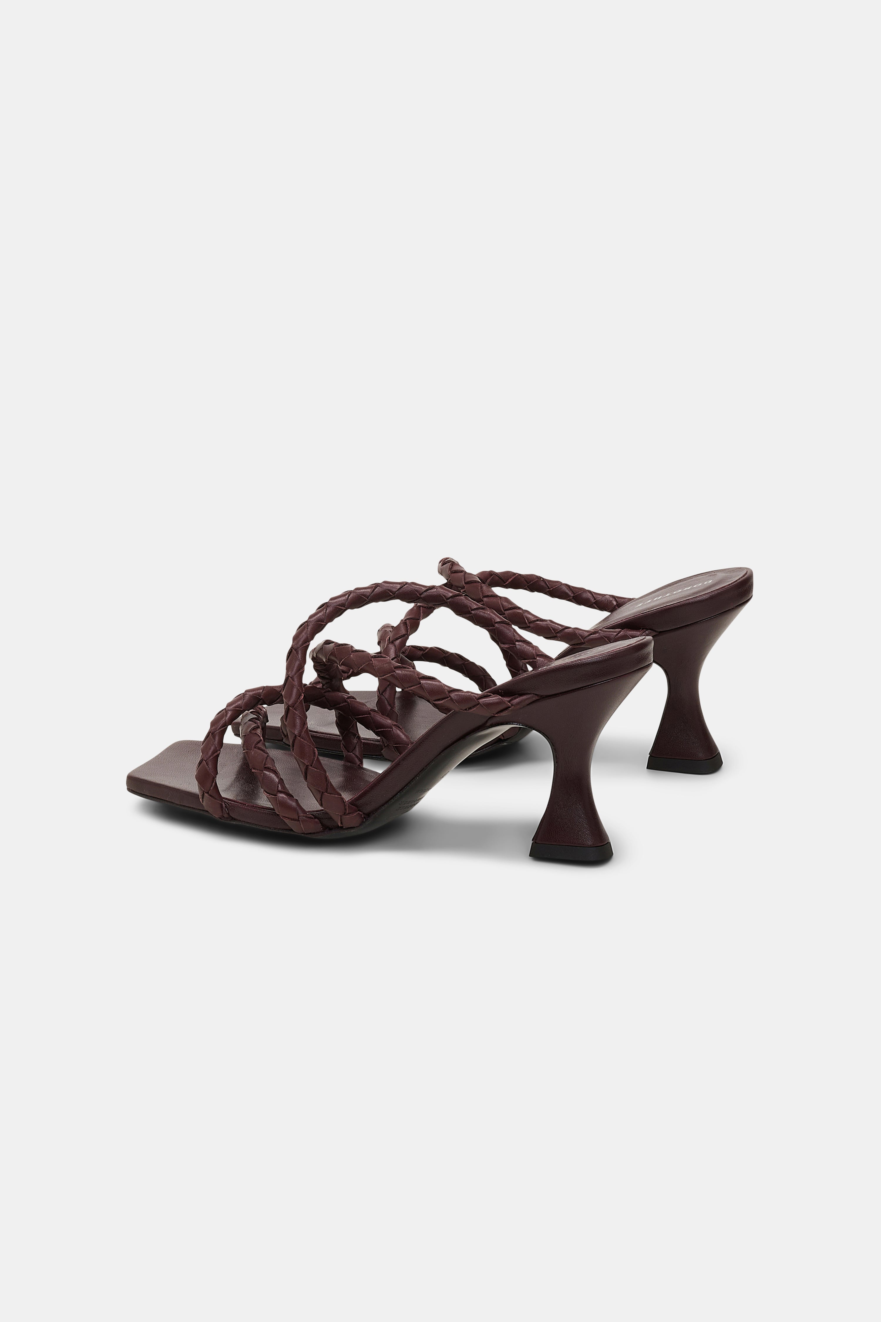 WOVEN ELEGANCE Cord heel sandal
