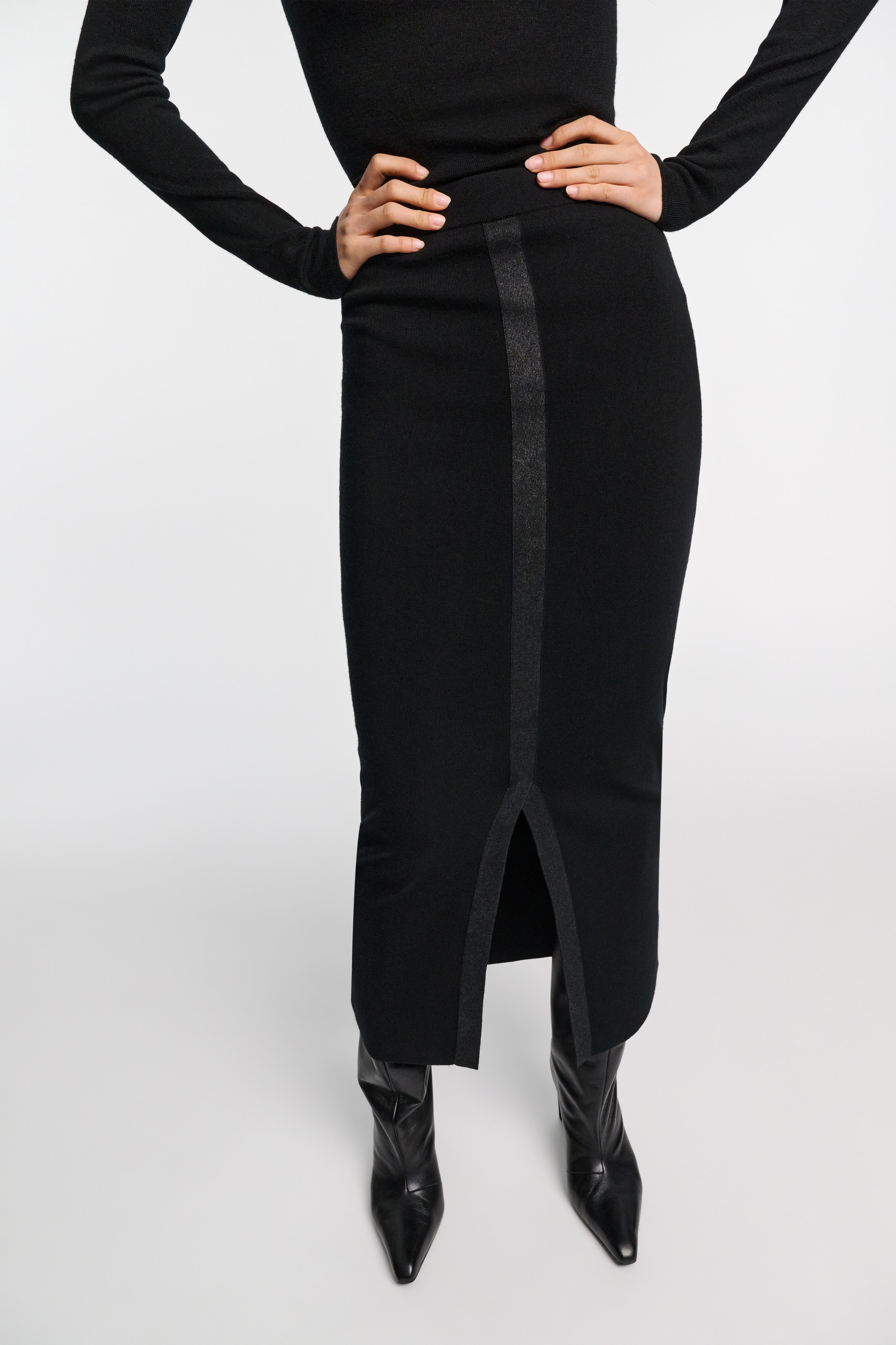 Jupe en mérinos scintillante