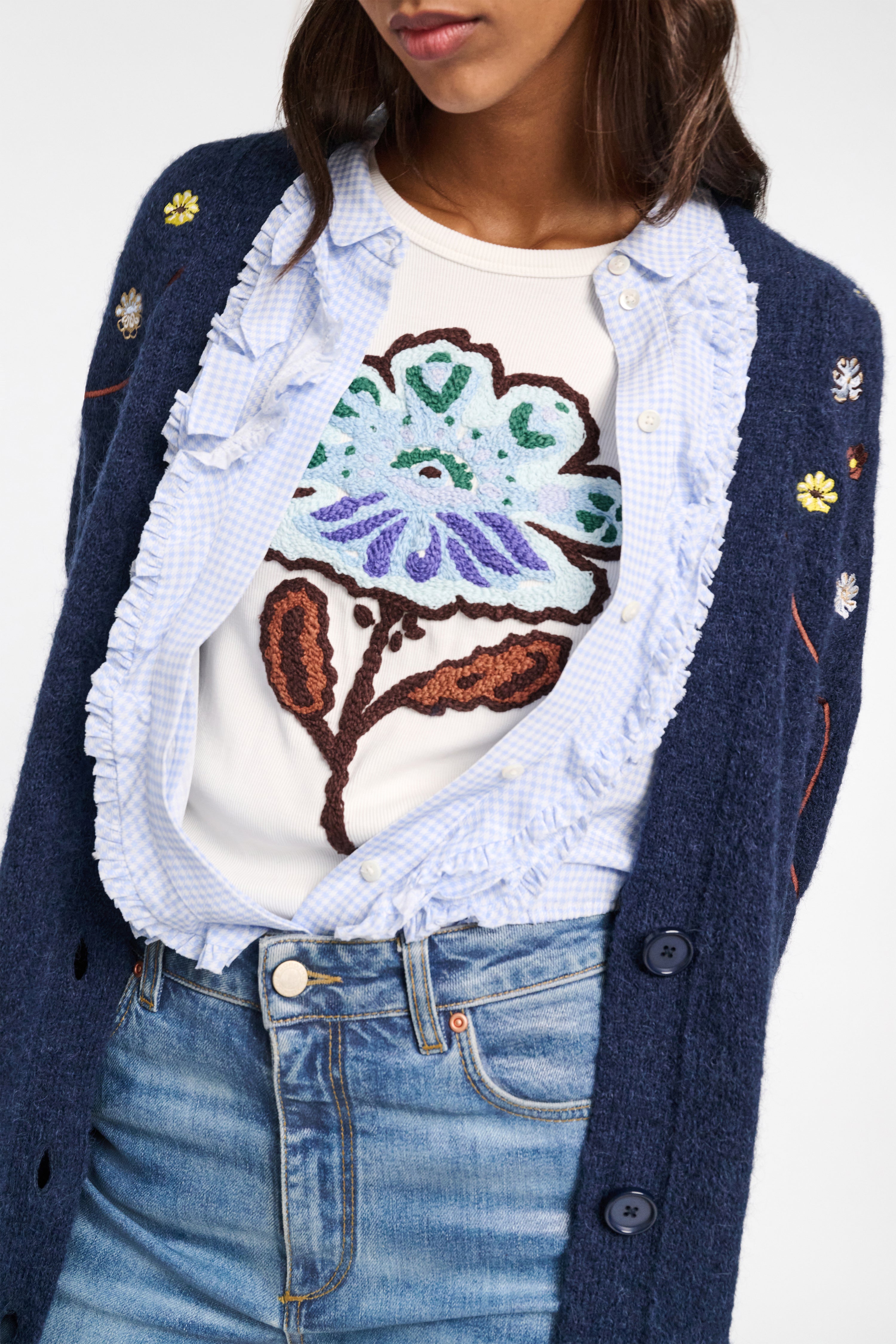 Dorothee Schumacher-POWERFUL FLOWER shirt-Shirts-Black-Deal-Outlet-by-ARCHIVIST