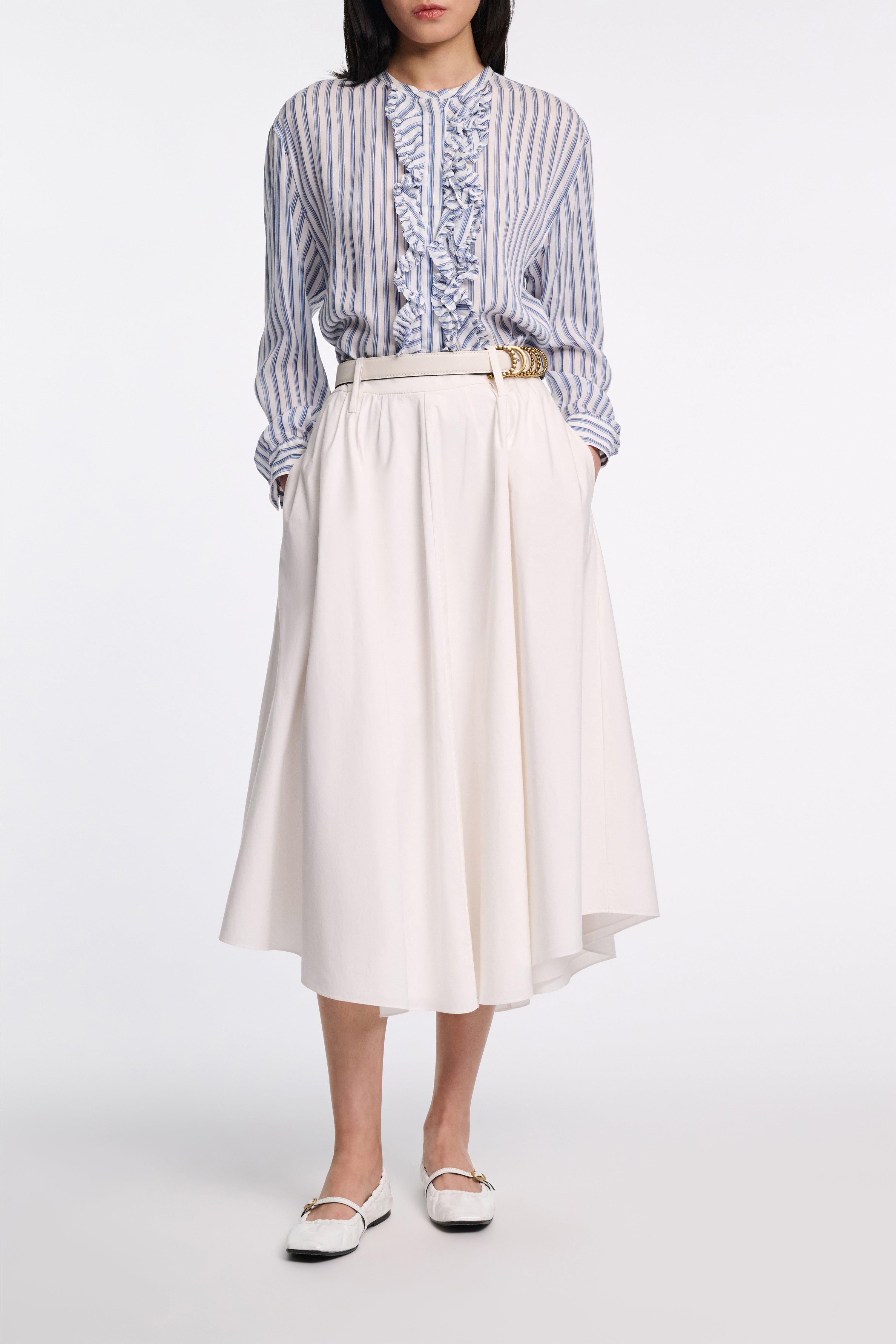 Dorothee Schumacher-COOL STRIPE blouse-Hemden & Blusen-Black-Deal-Outlet-by-ARCHIVIST