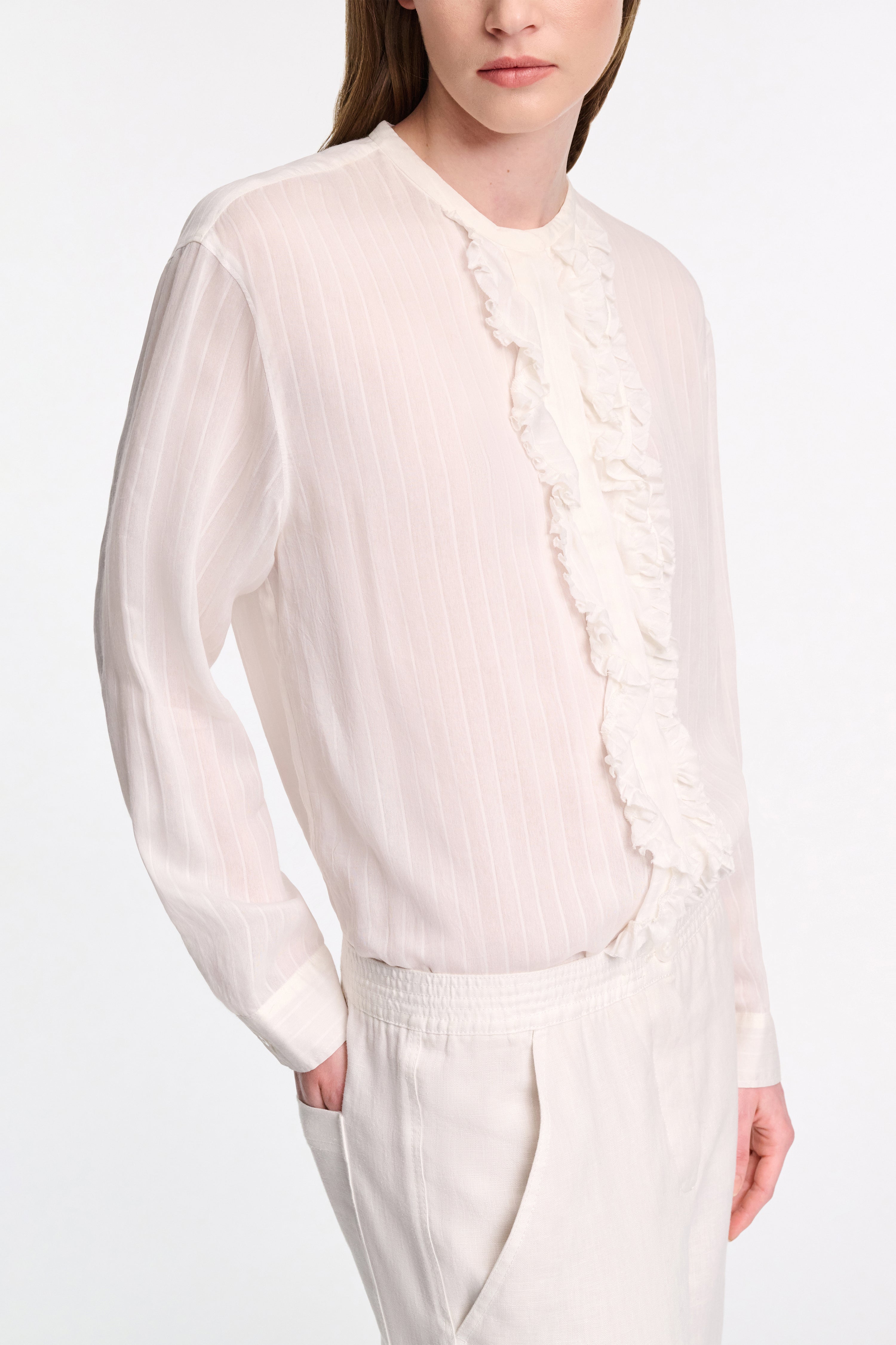 Dorothee Schumacher-COOL STRIPE blouse-Hemden & Blusen-Black-Deal-Outlet-by-ARCHIVIST