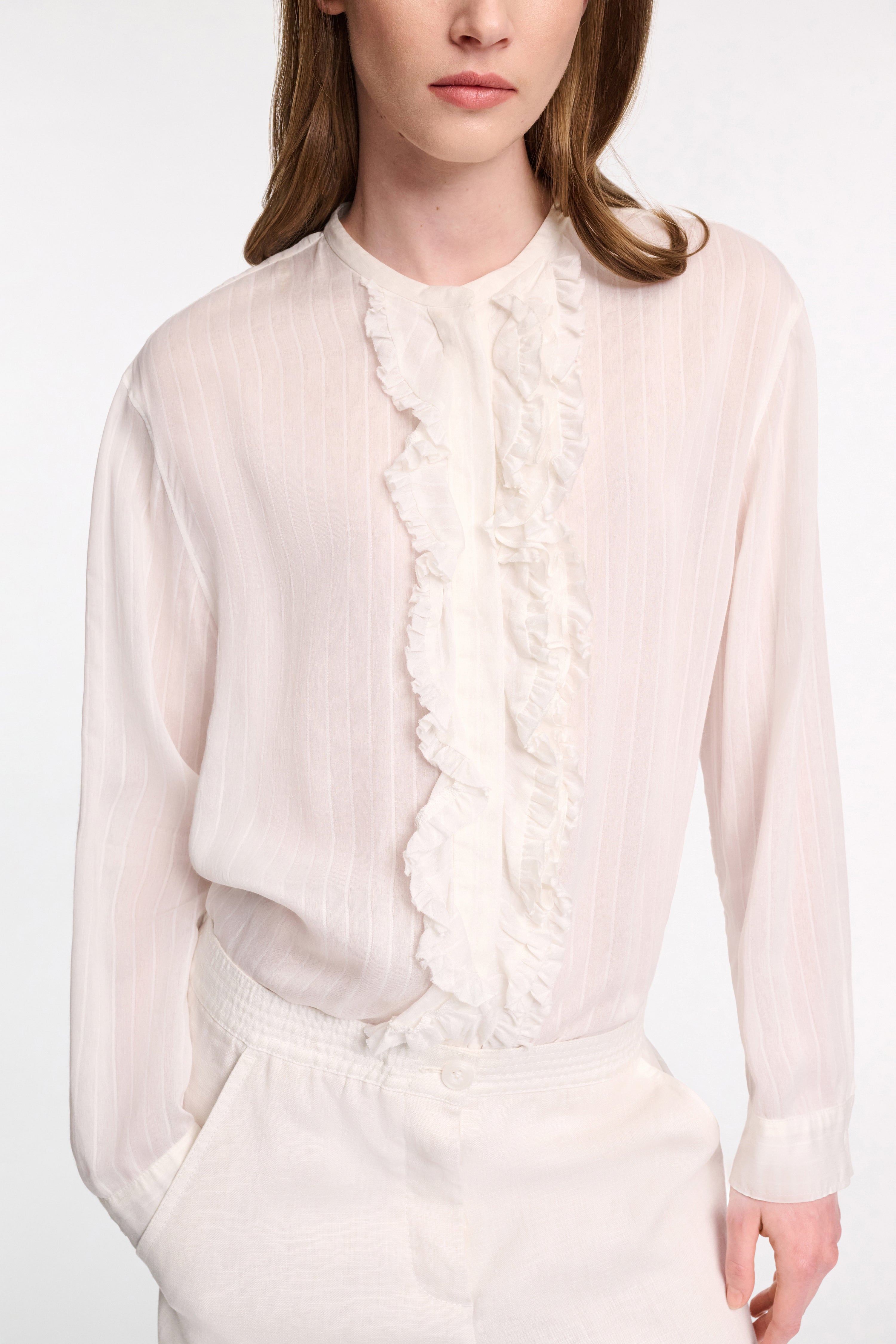 Dorothee Schumacher-COOL STRIPE blouse-Hemden & Blusen-Black-Deal-Outlet-by-ARCHIVIST