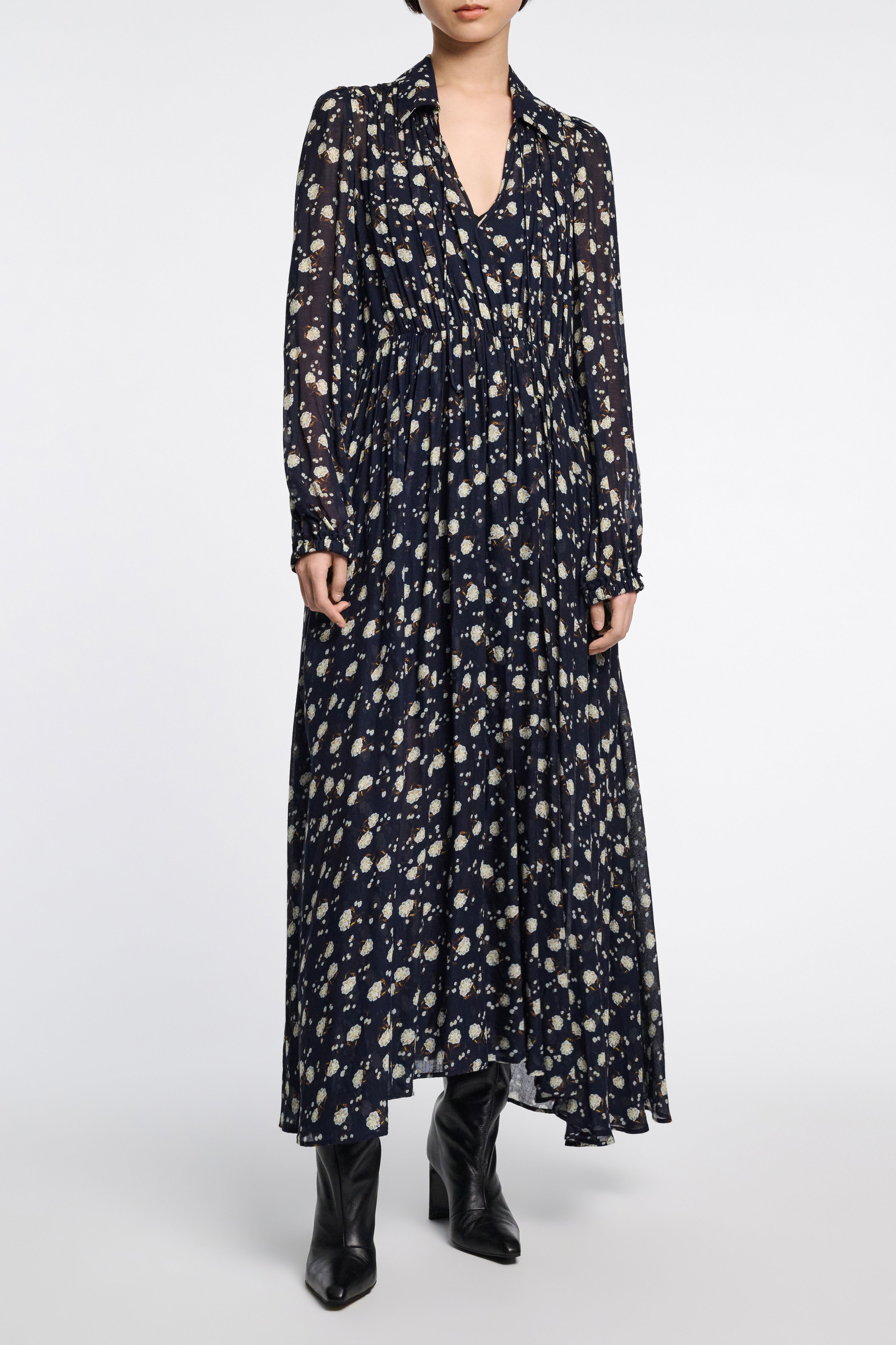 Dorothee Schumacher-FLORAL VOLUMES dress-Kleider & Röcke-Black-Deal-Outlet-by-ARCHIVIST