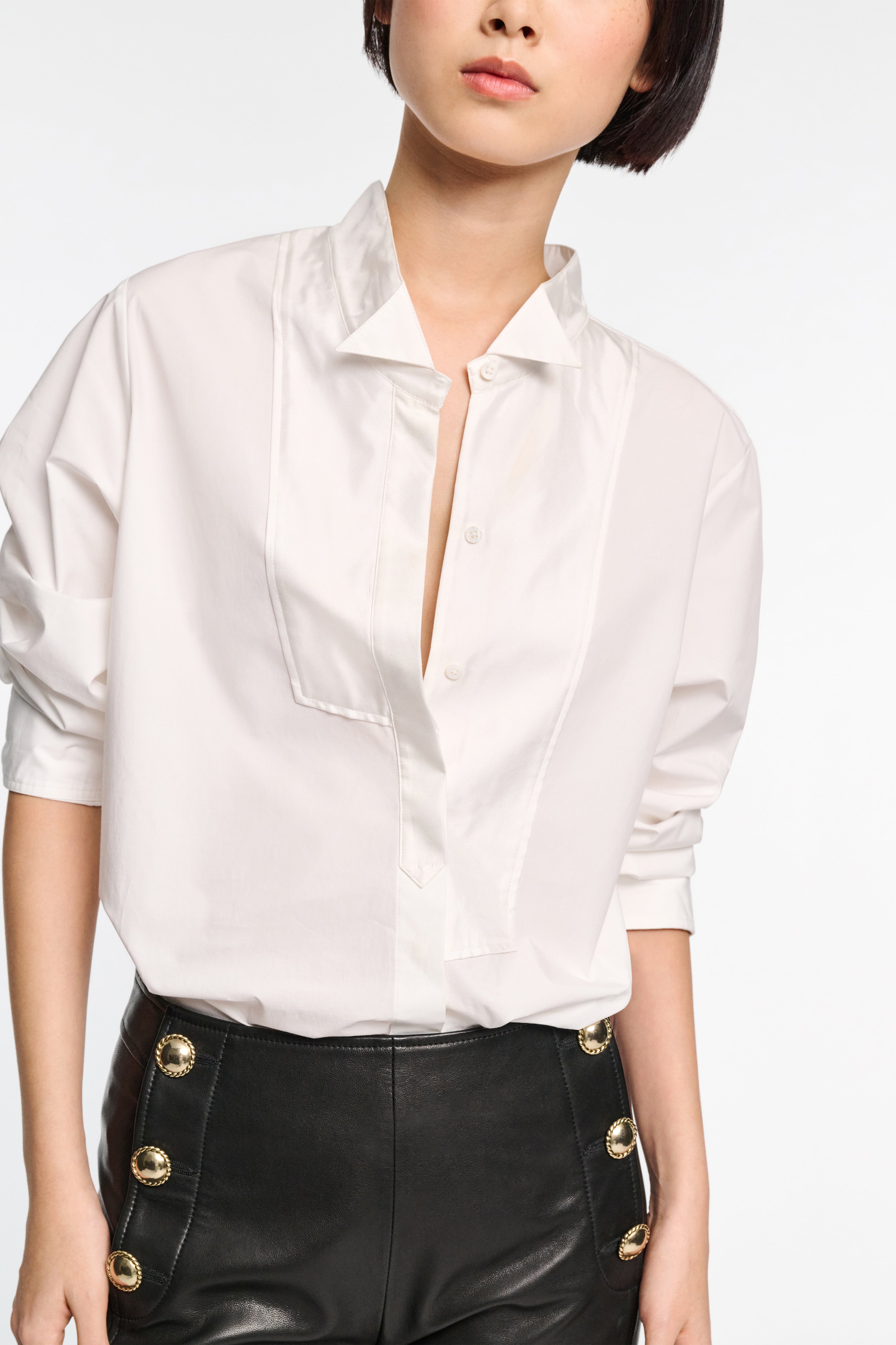 Dorothee Schumacher-POPLIN POWER blouse-Hemden & Blusen-Black-Deal-Outlet-by-ARCHIVIST