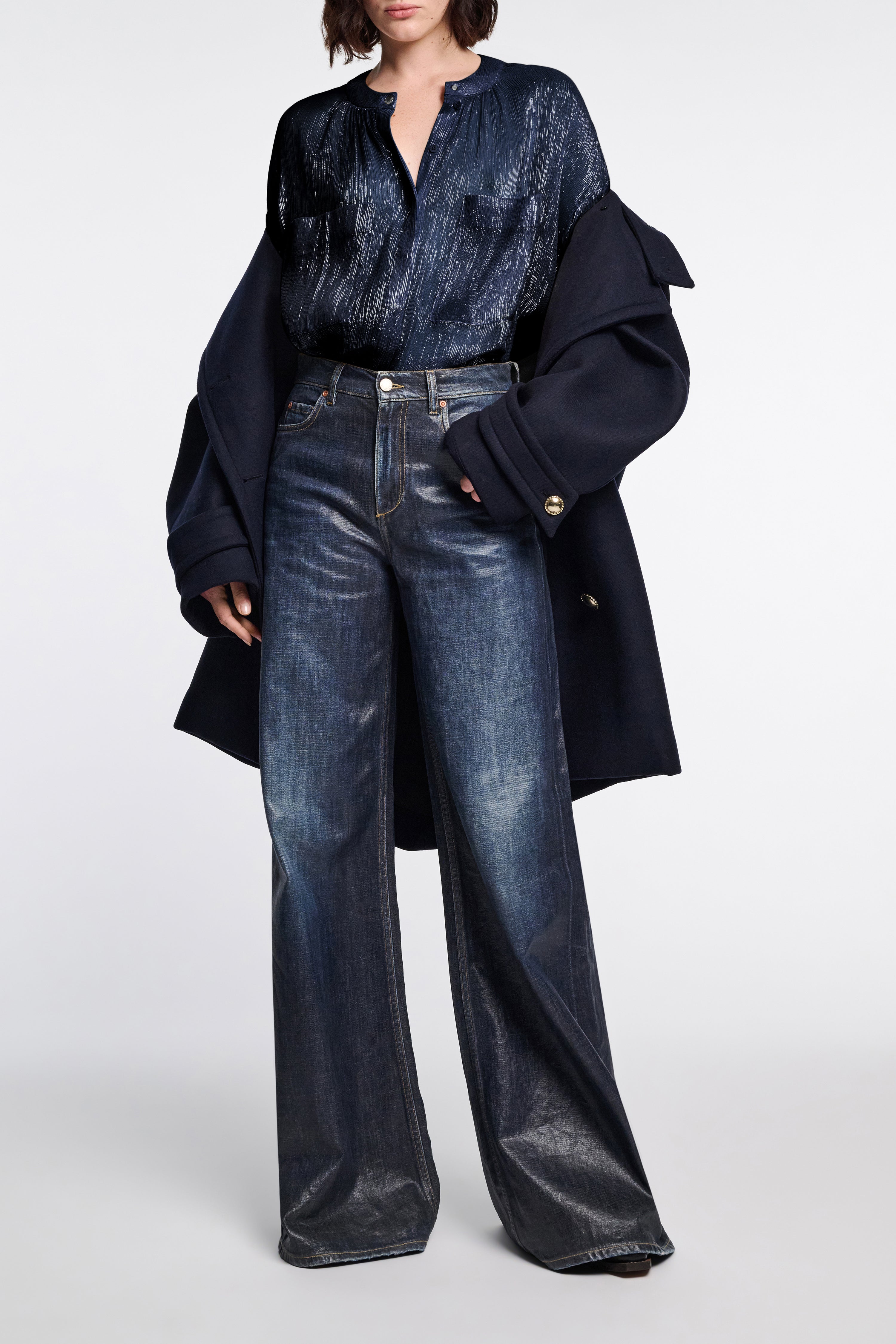 Dorothee Schumacher-SHIMMERING SHINE blouse-Hemden & Blusen-Black-Deal-Outlet-by-ARCHIVIST