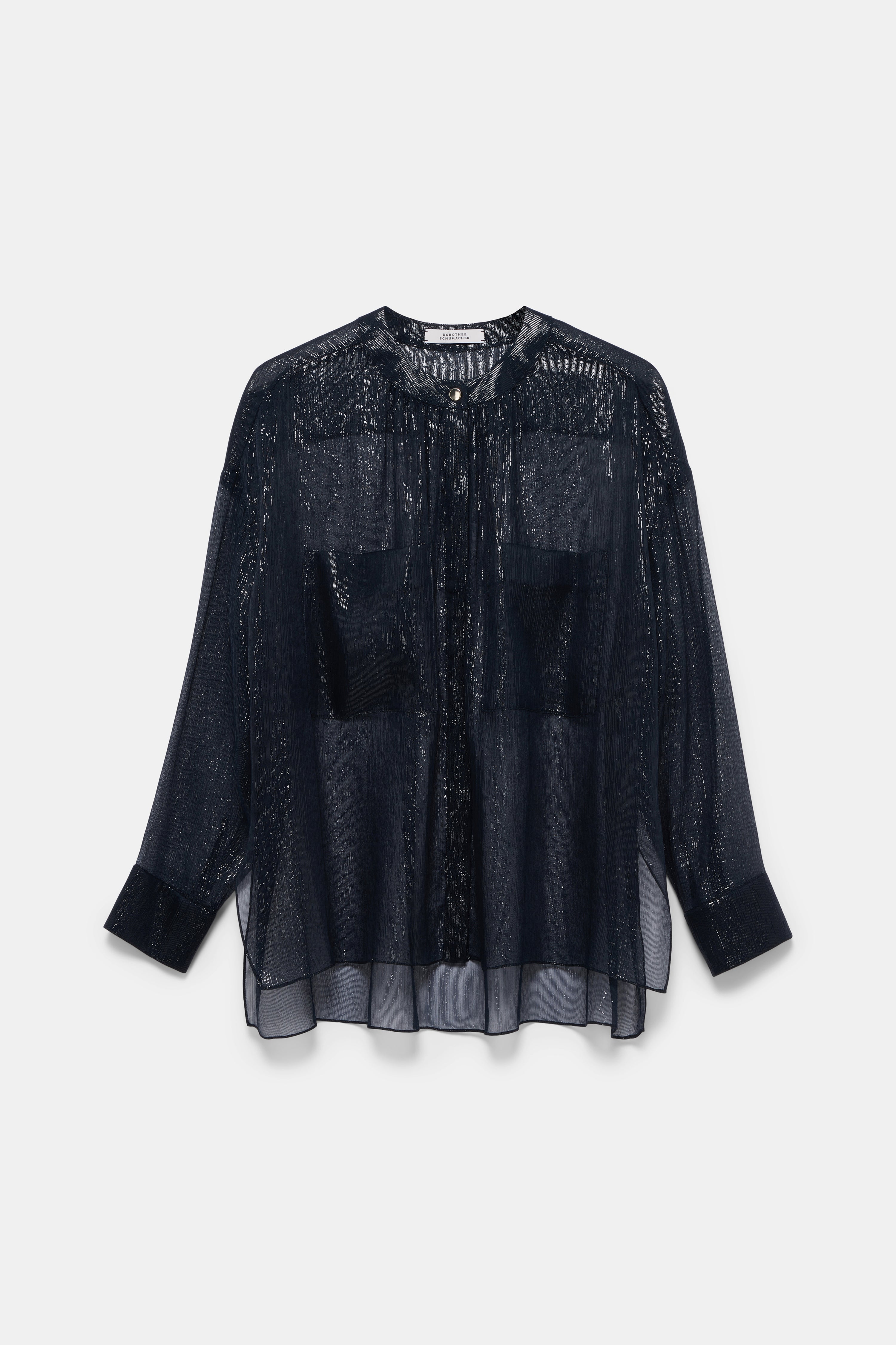 Dorothee Schumacher-SHIMMERING SHINE blouse-Hemden & Blusen-Black-Deal-Outlet-by-ARCHIVIST