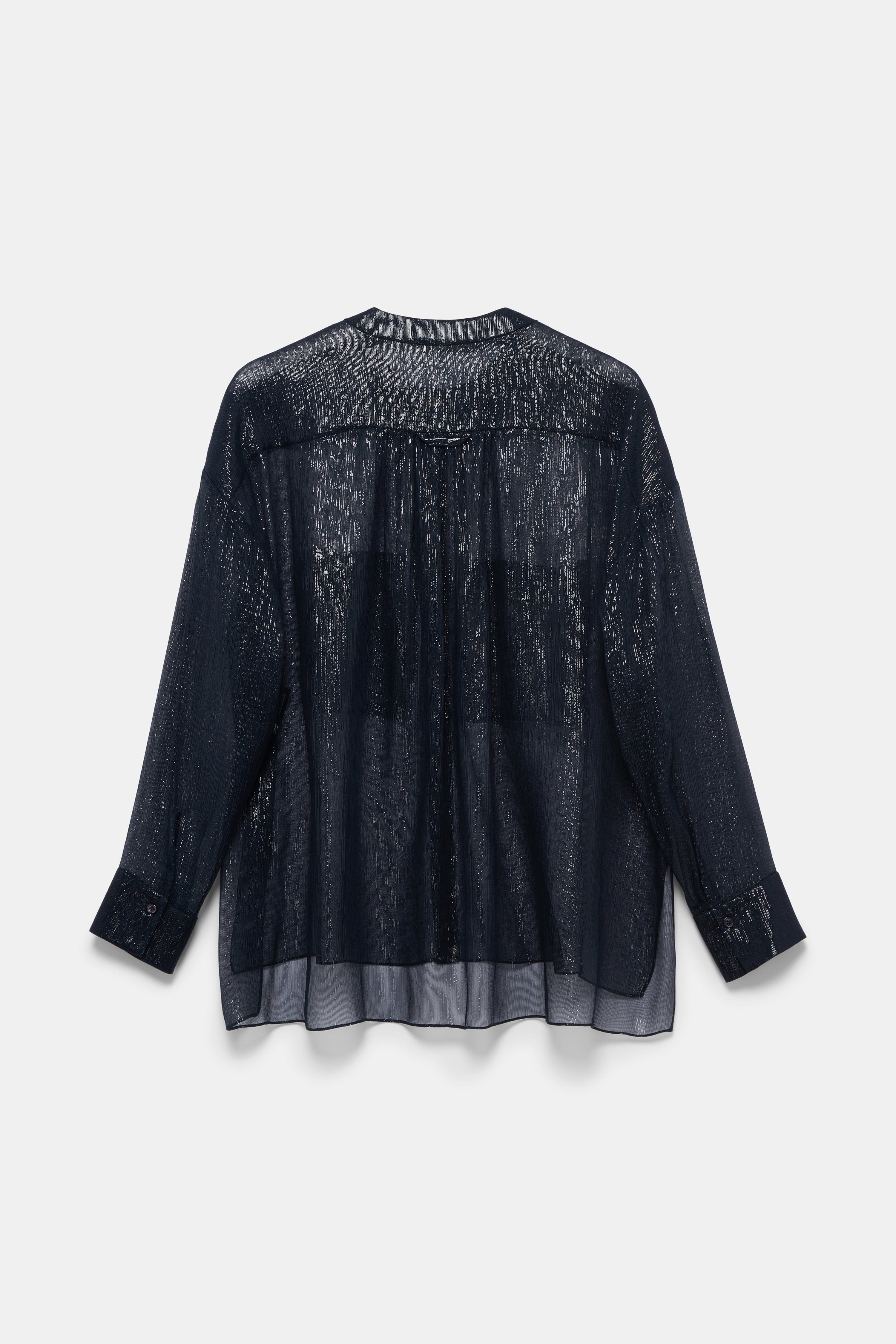 Dorothee Schumacher-SHIMMERING SHINE blouse-Hemden & Blusen-Black-Deal-Outlet-by-ARCHIVIST
