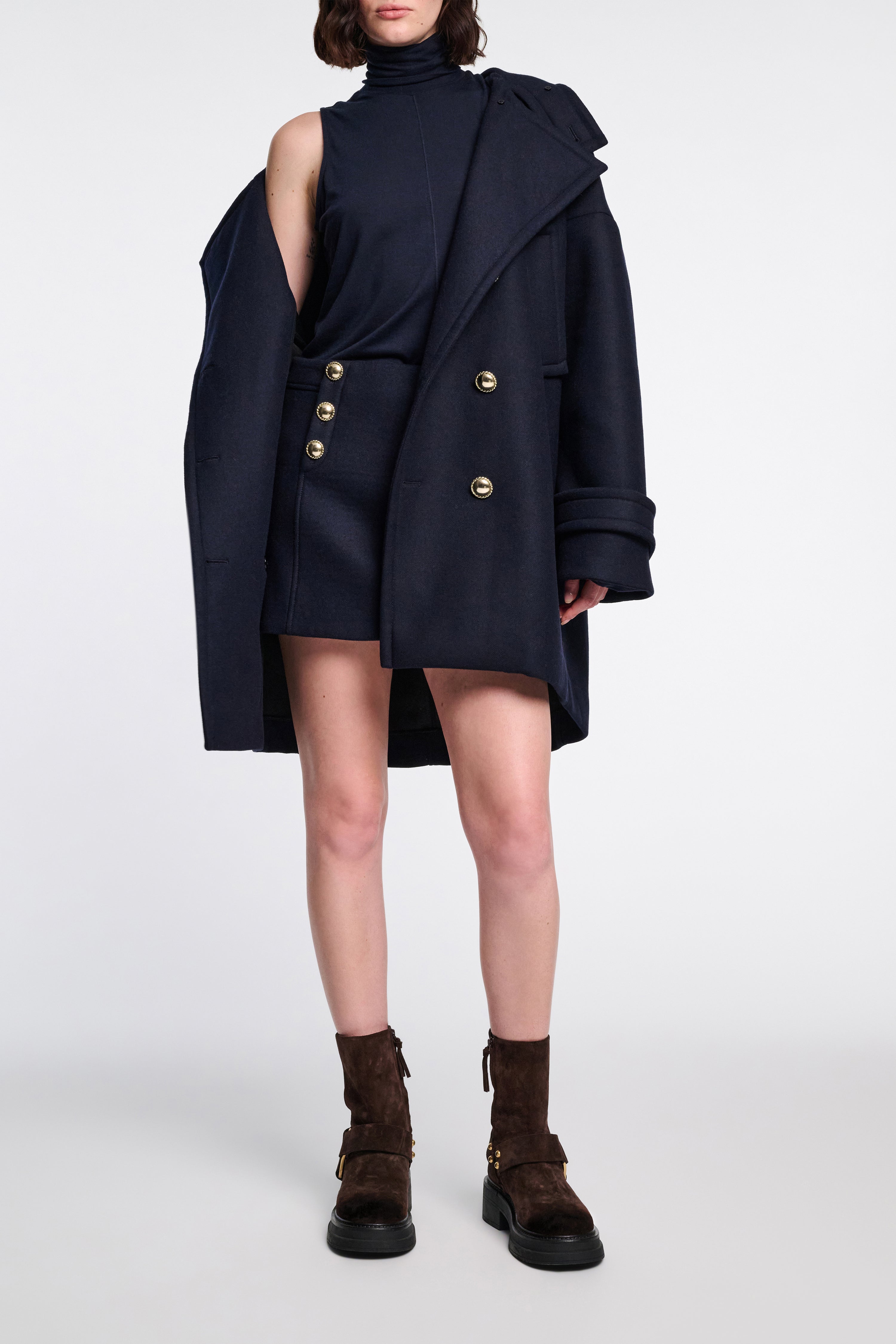 Dorothee Schumacher-SUEDE SOFTNESS short combat-Schuhe-Black-Deal-Outlet-by-ARCHIVIST