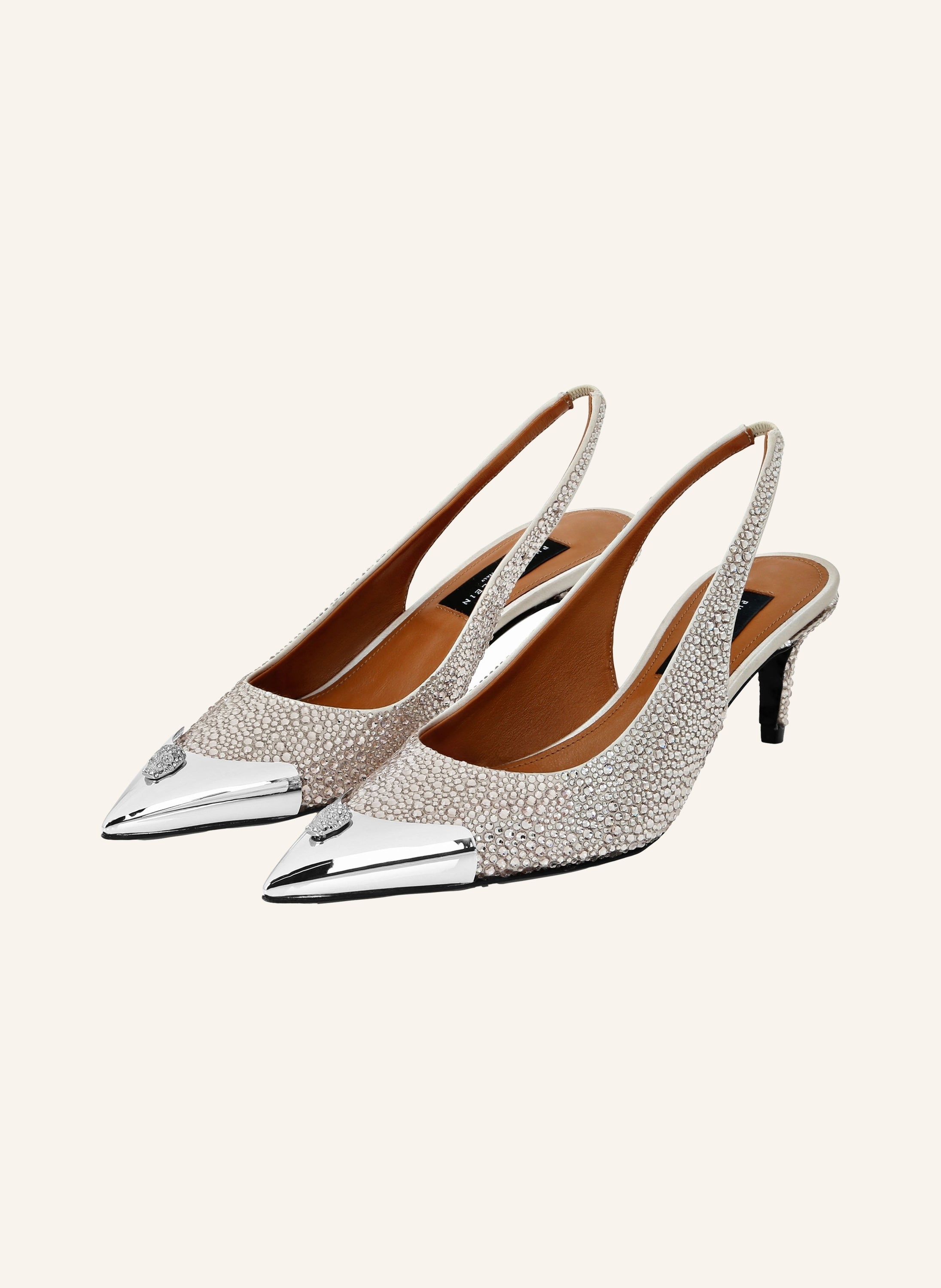 Satin Slingback Mix Strass