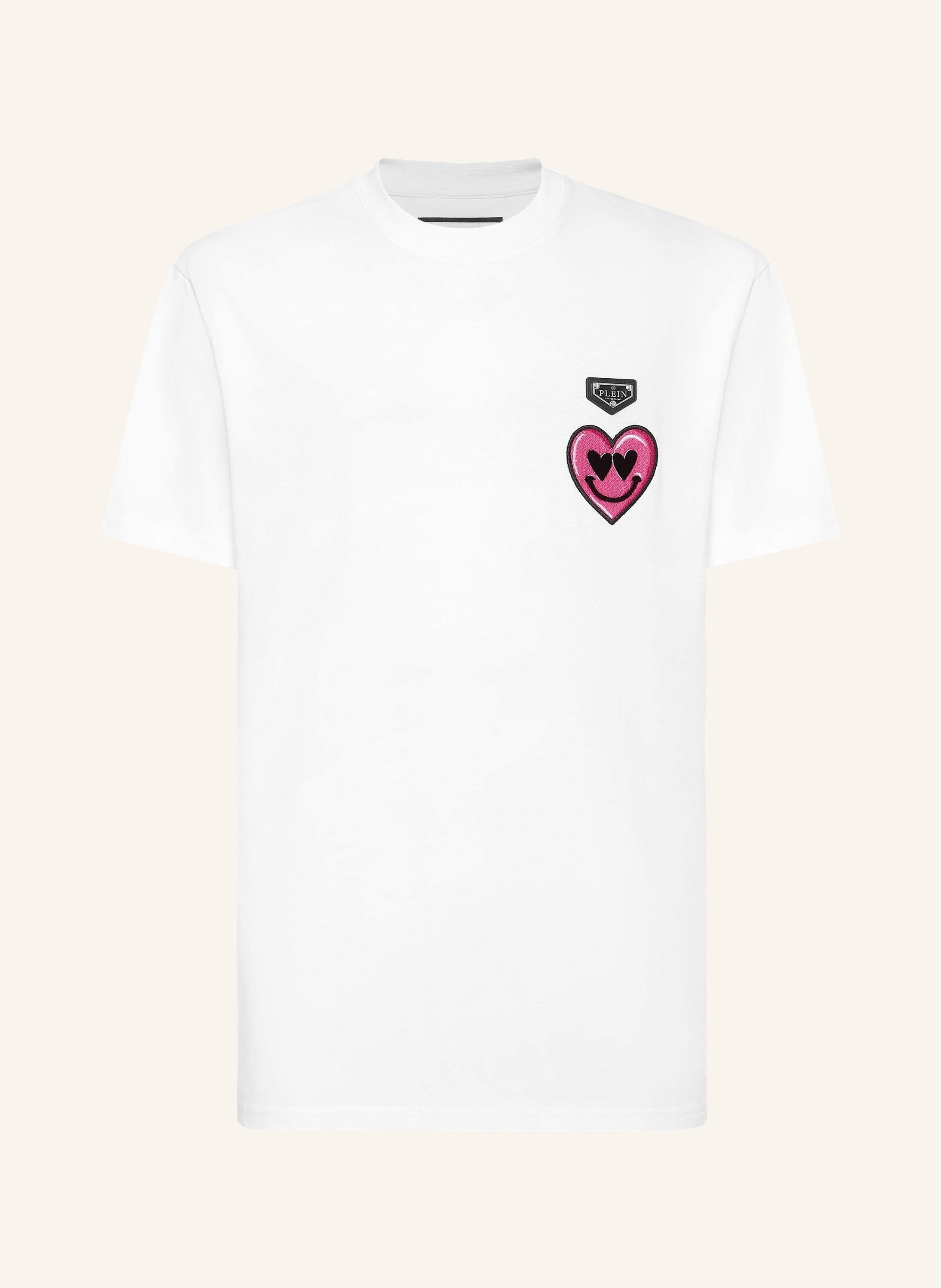 Round Neck T-Shirt Smile Patch