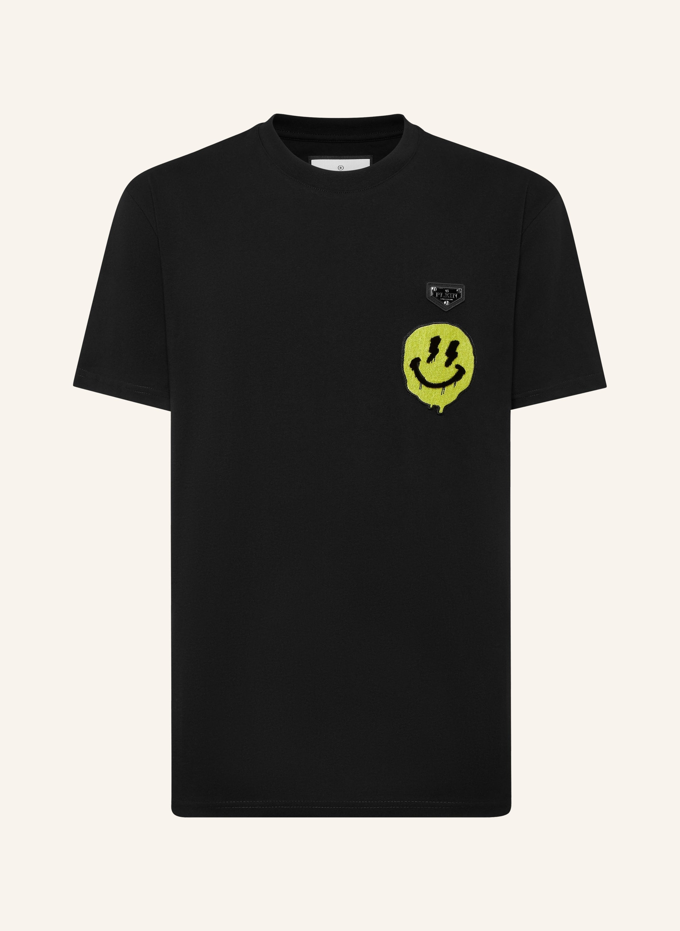Round Neck T-Shirt Smile Patch