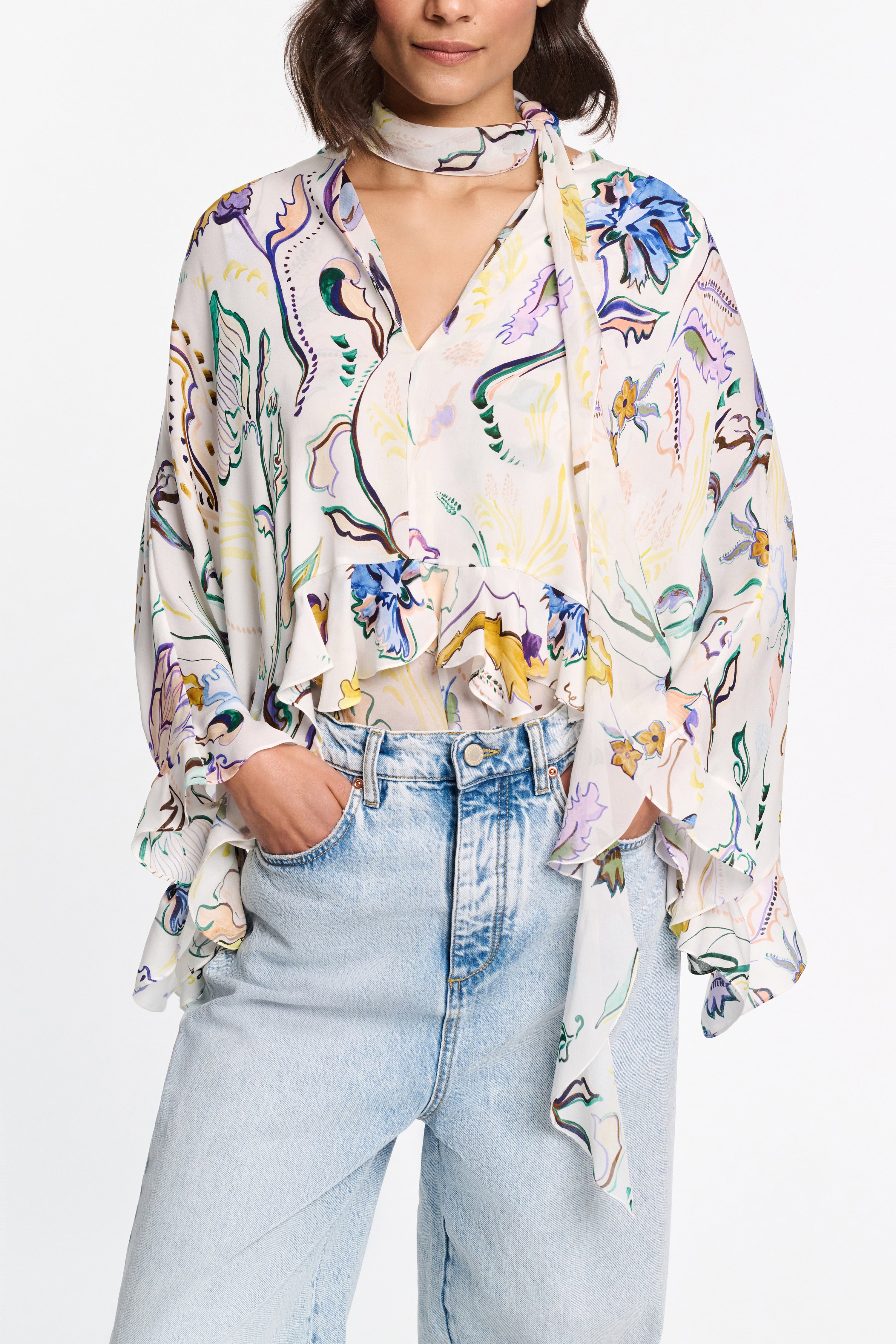 FLORAL TWIST blouse