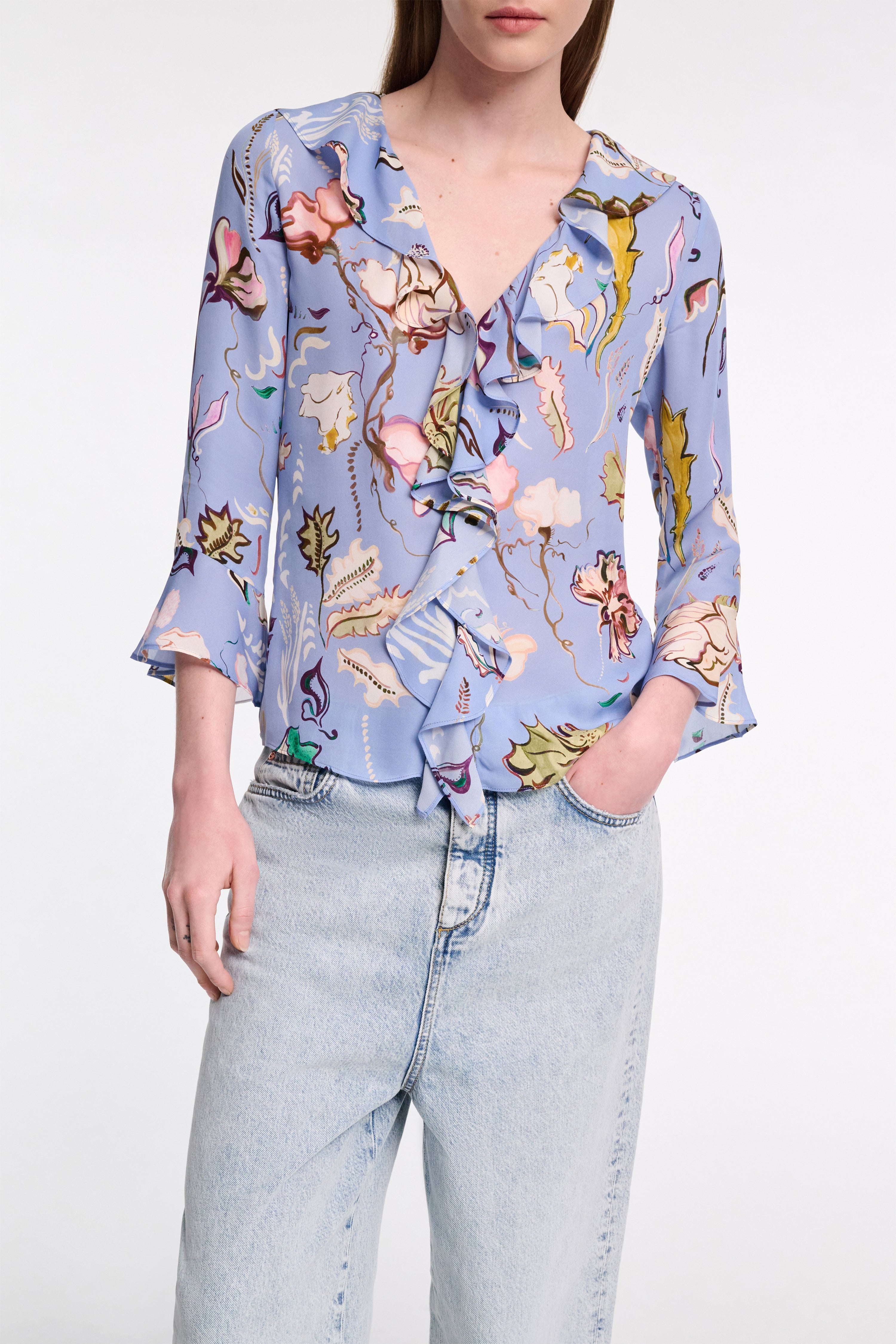 FLORAL TWIST blouse