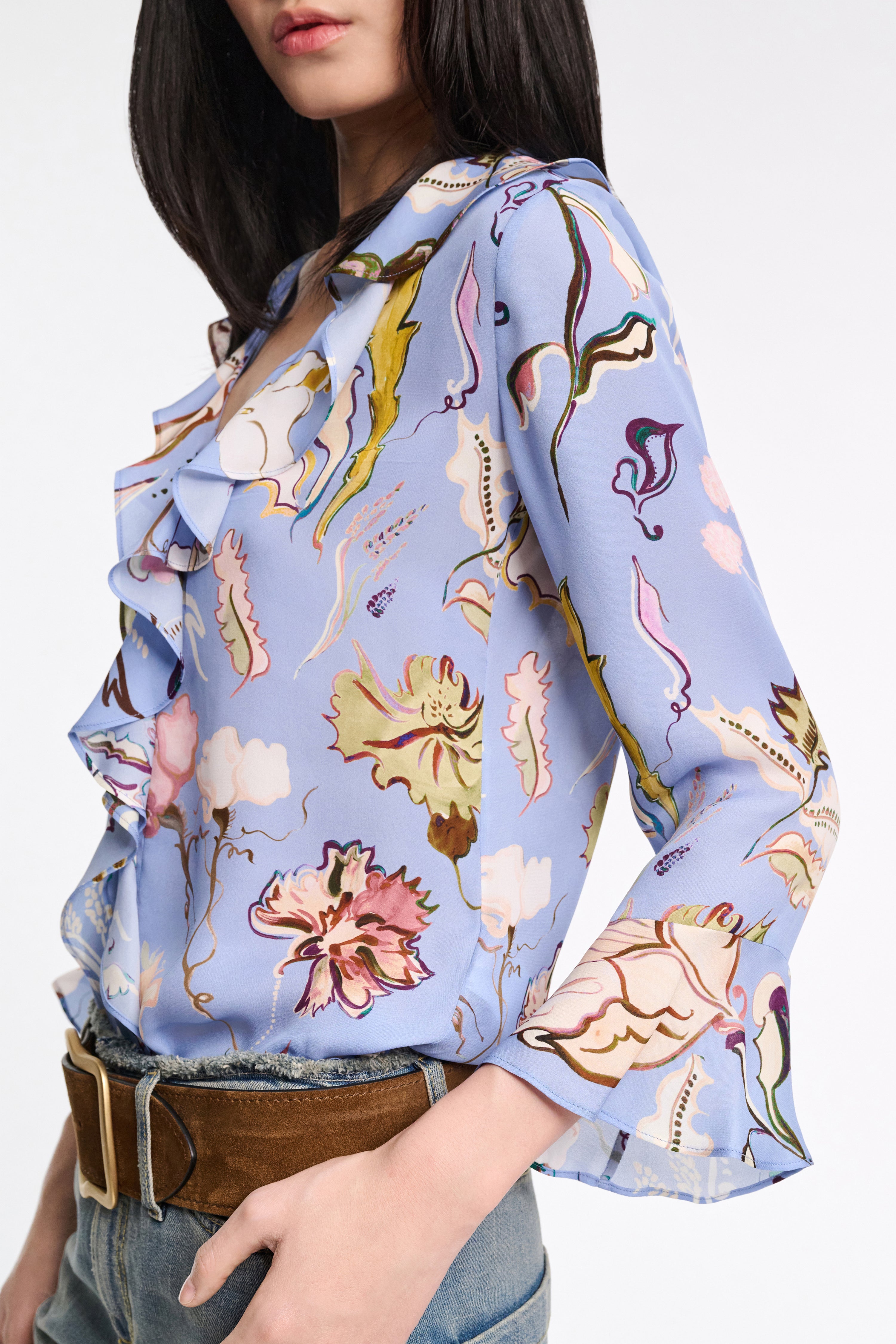 FLORAL TWIST blouse