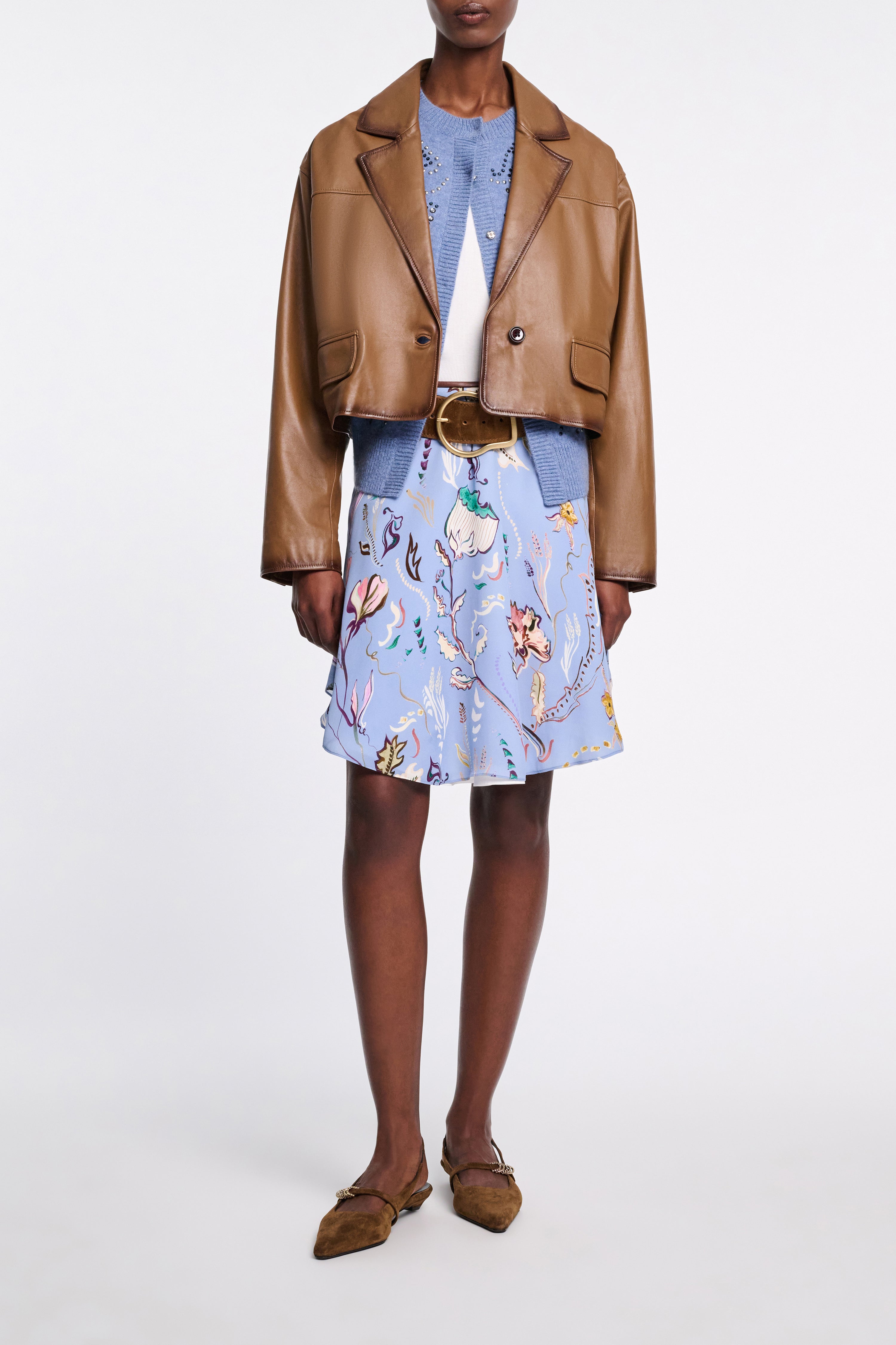 SUEDE SENSATION slingback flat