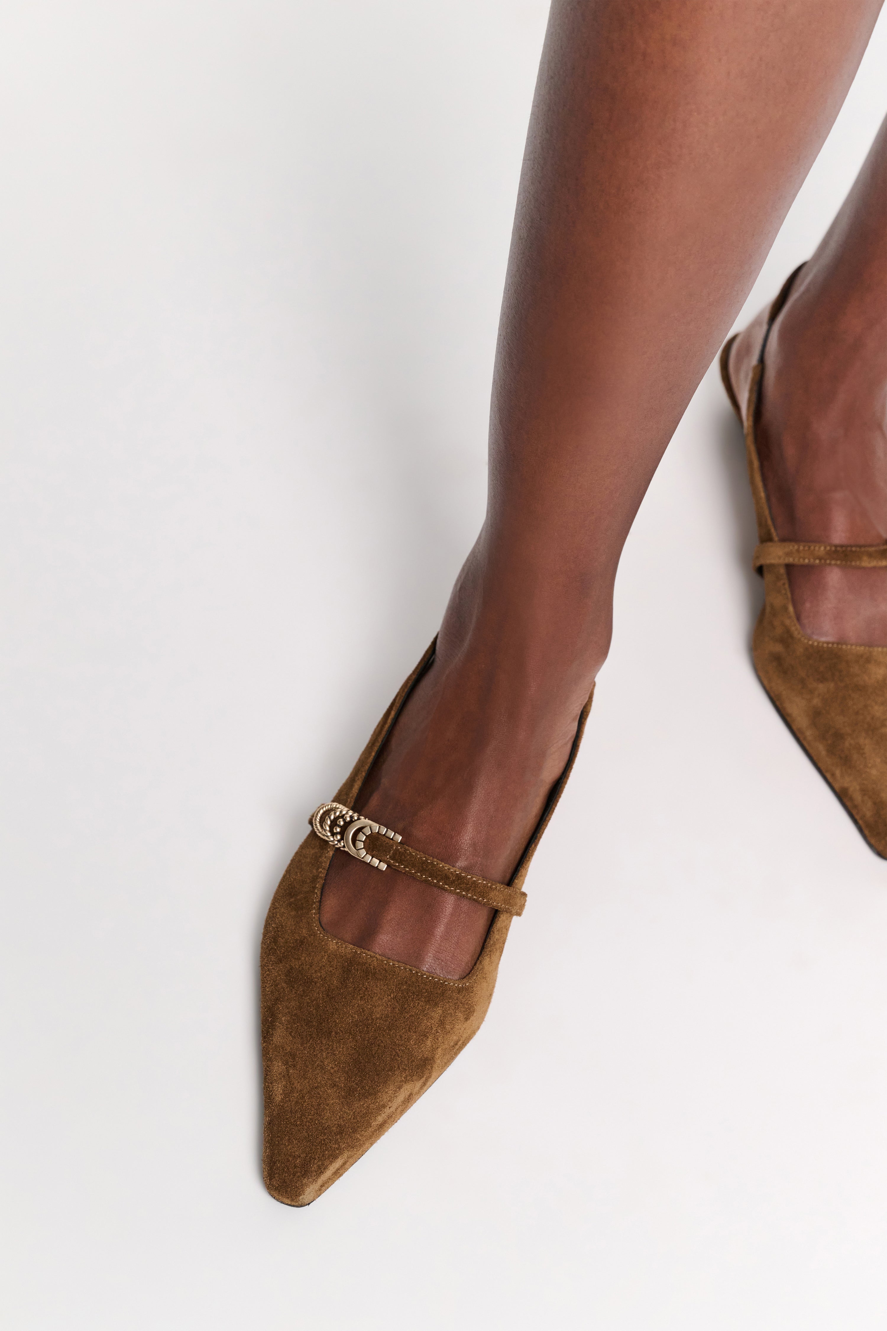 SUEDE SENSATION slingback flat