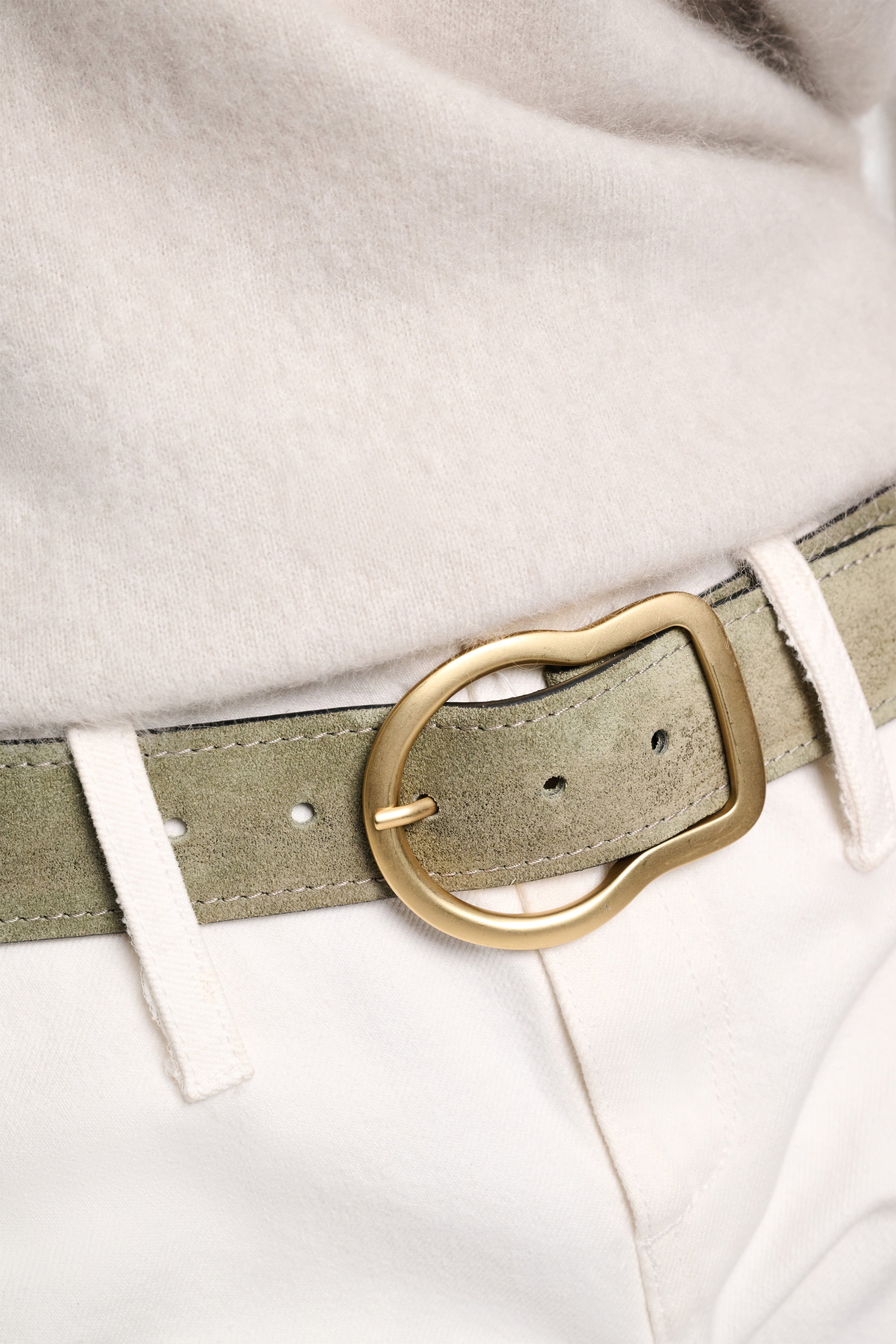 SUEDE SENSATION 4cm waxed belt
