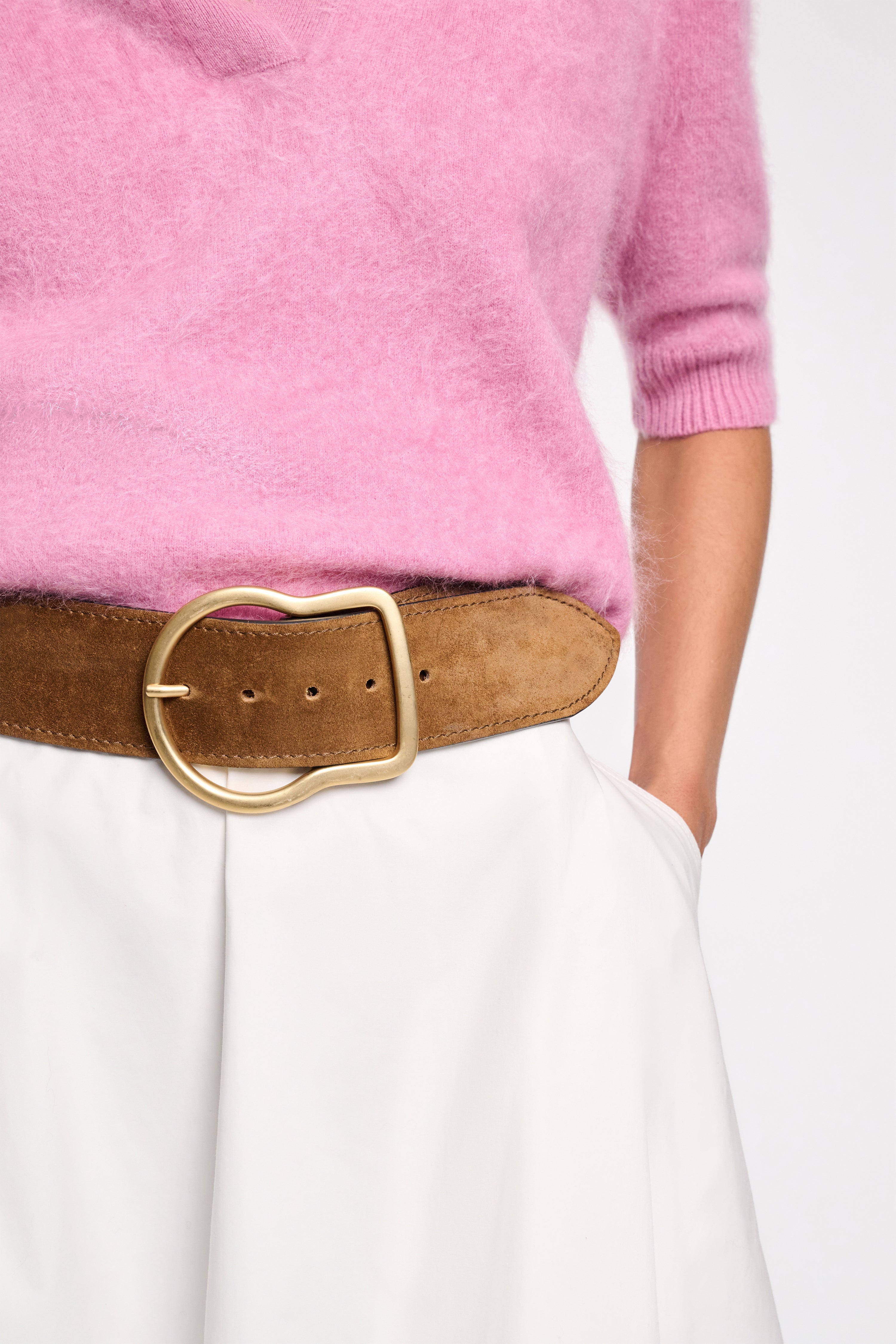 SUEDE SENSATION 6cm waxed belt
