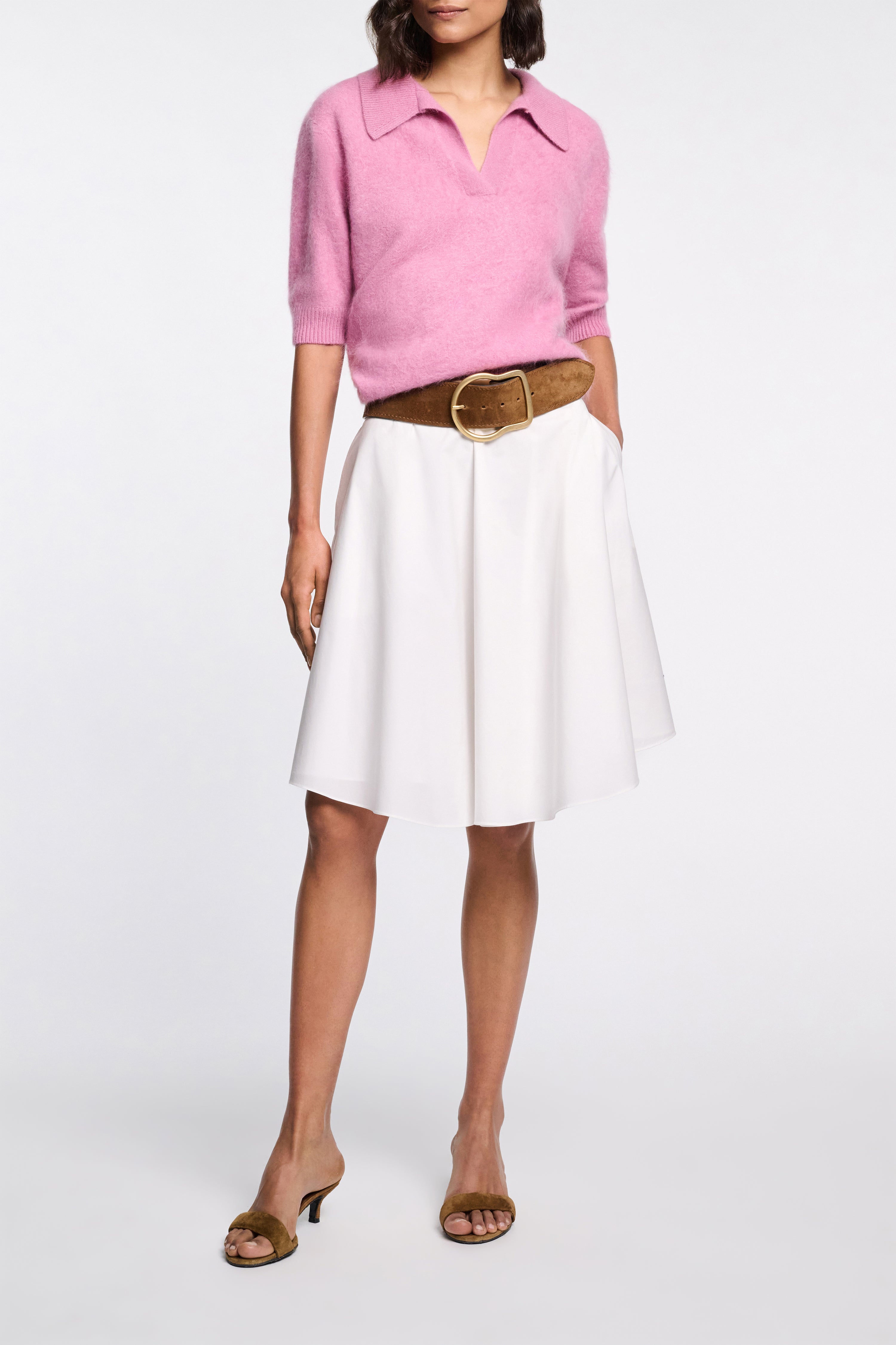 SUEDE SENSATION kitten heel sandal