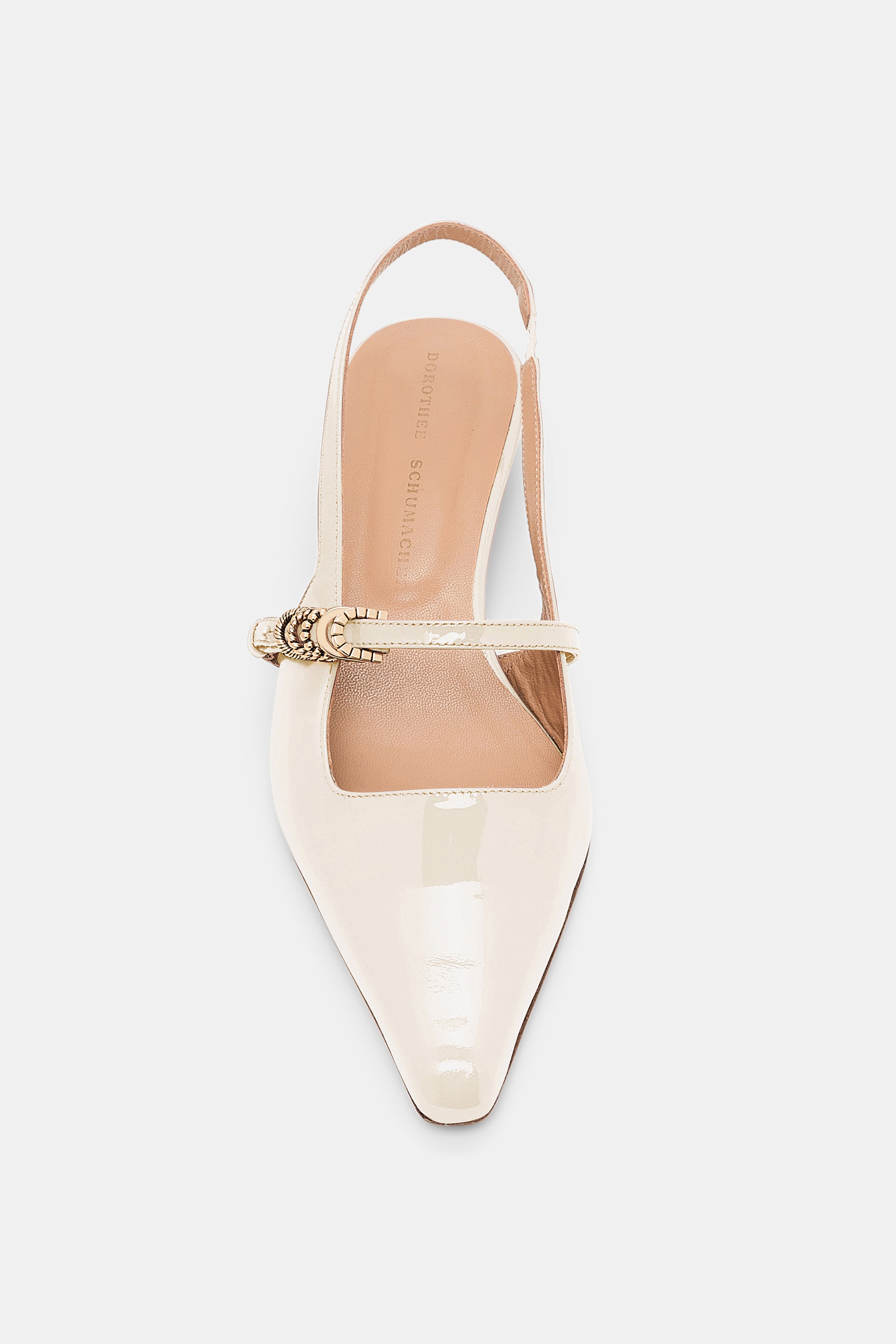 GLOSSY SHINE- Slingback Flat