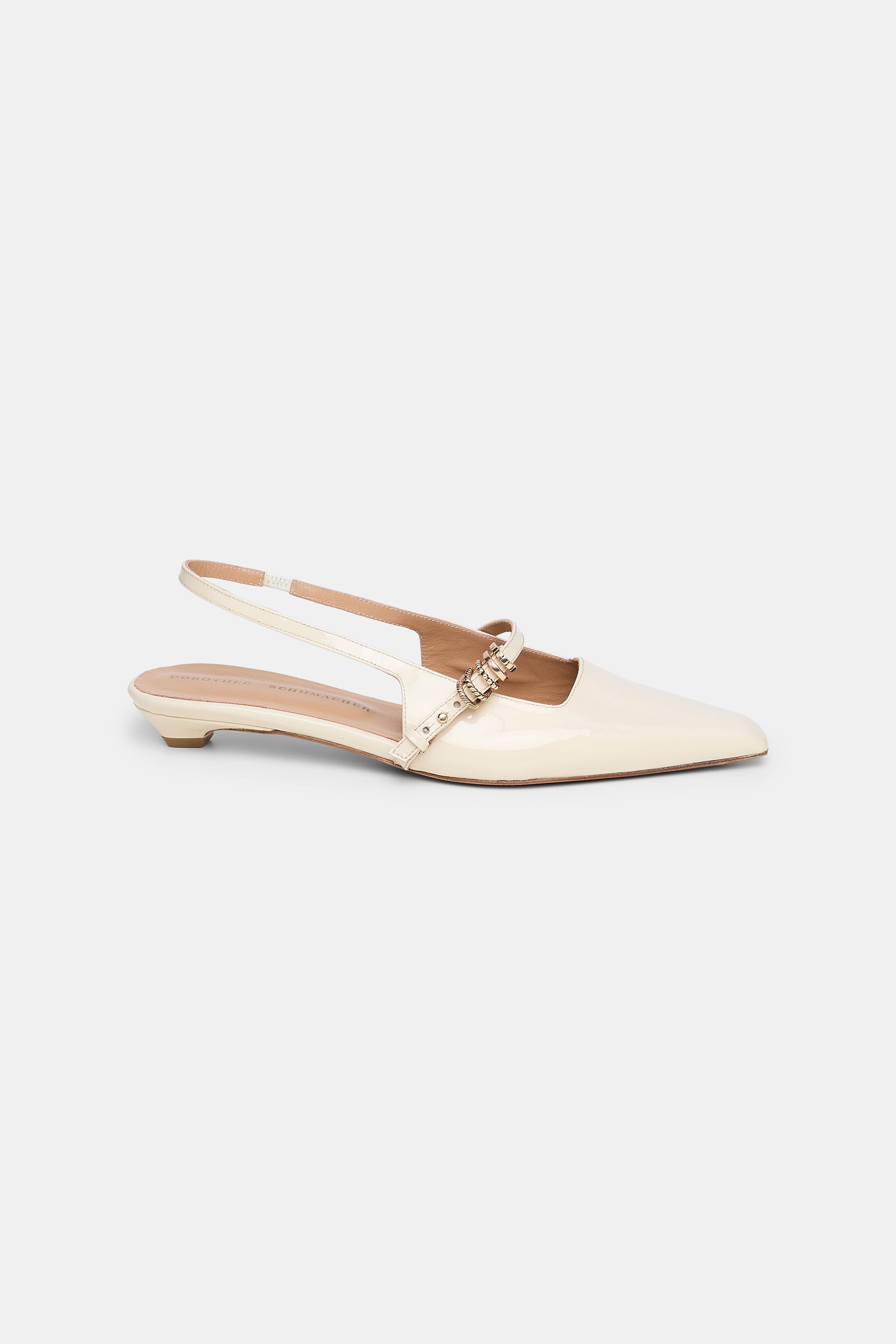 GLOSSY SHINE- Slingback Flat