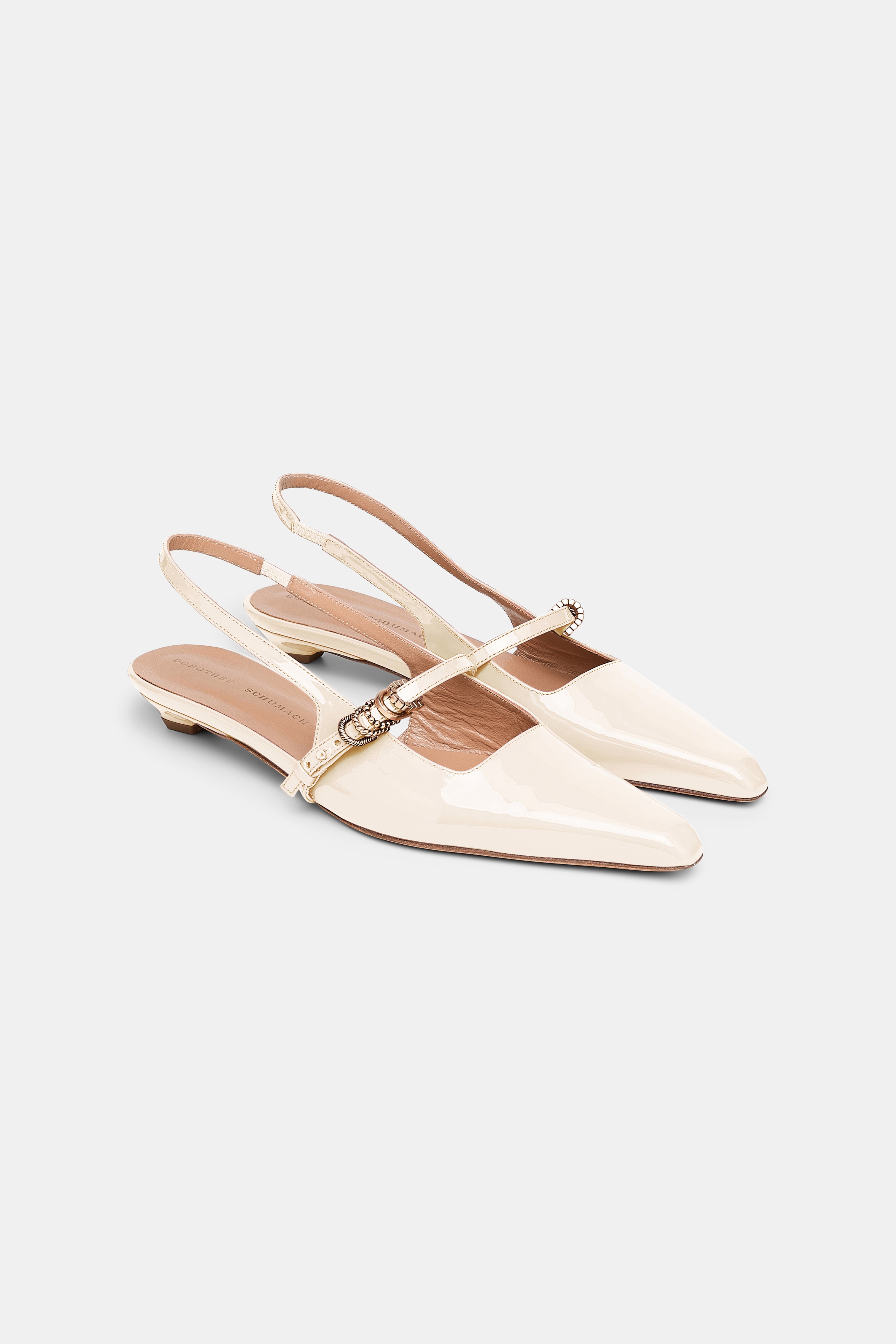 GLOSSY SHINE- Slingback Flat