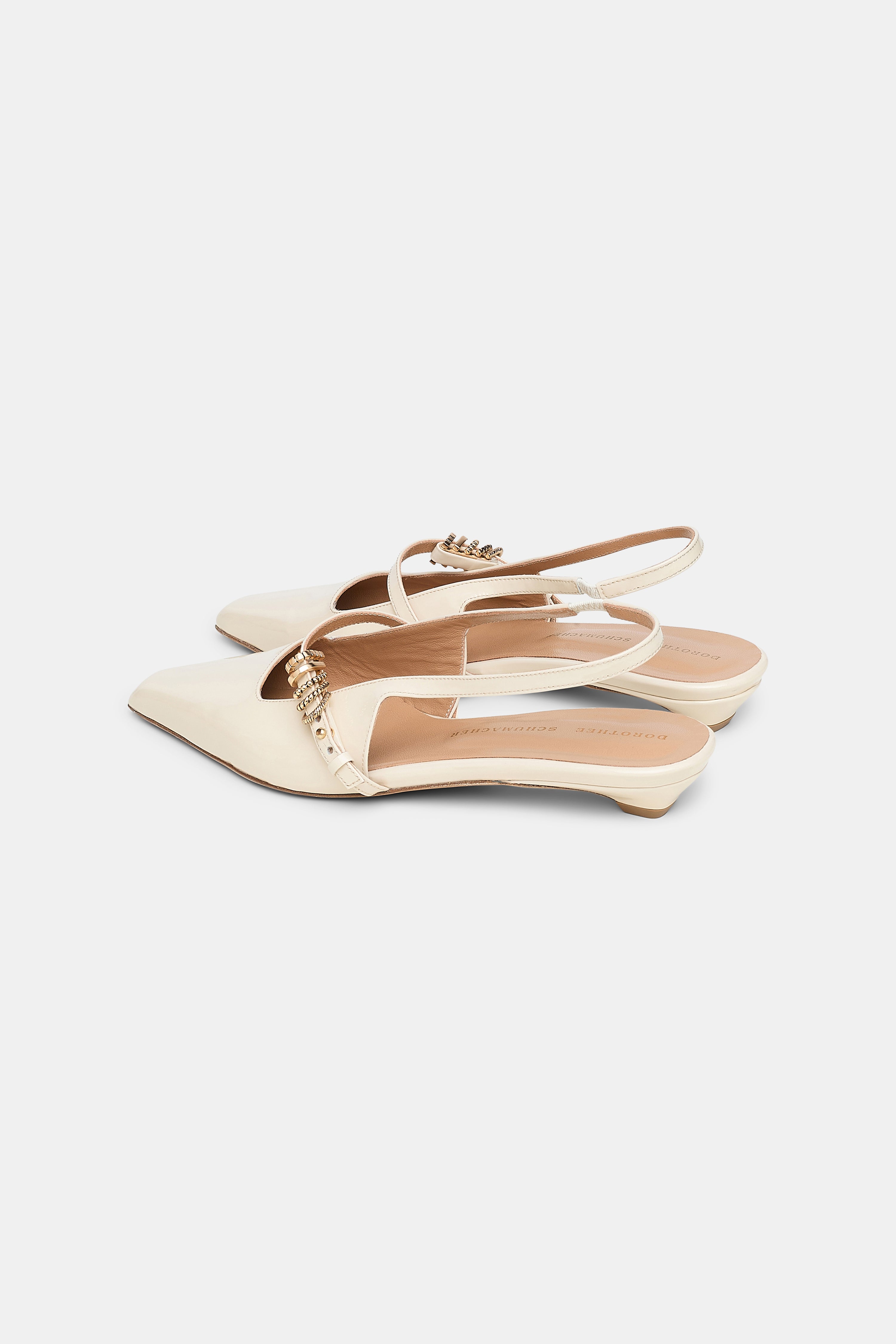 GLOSSY SHINE- Slingback Flat
