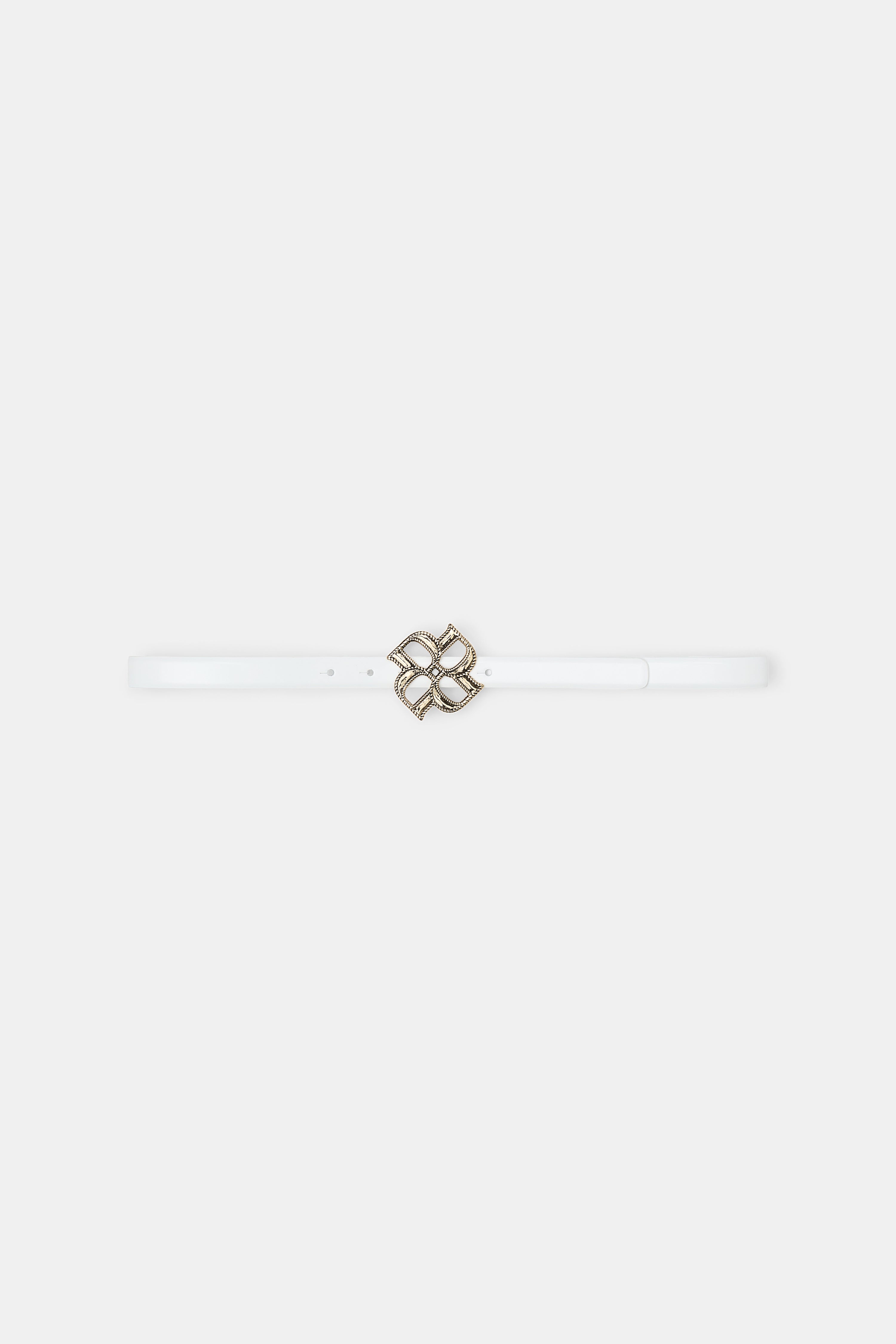 SUBTLE SHINE d rose buckle belt
