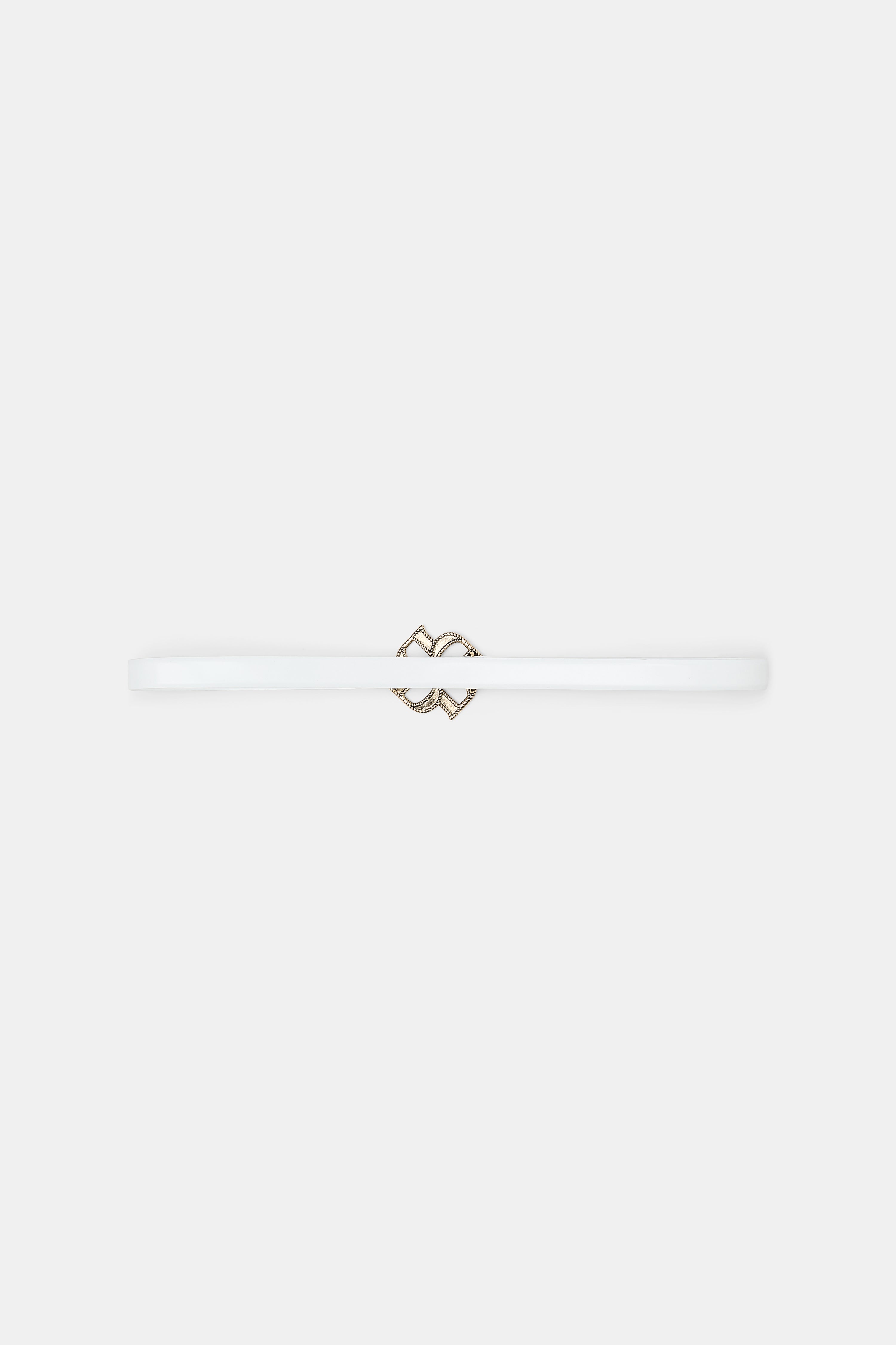SUBTLE SHINE d rose buckle belt