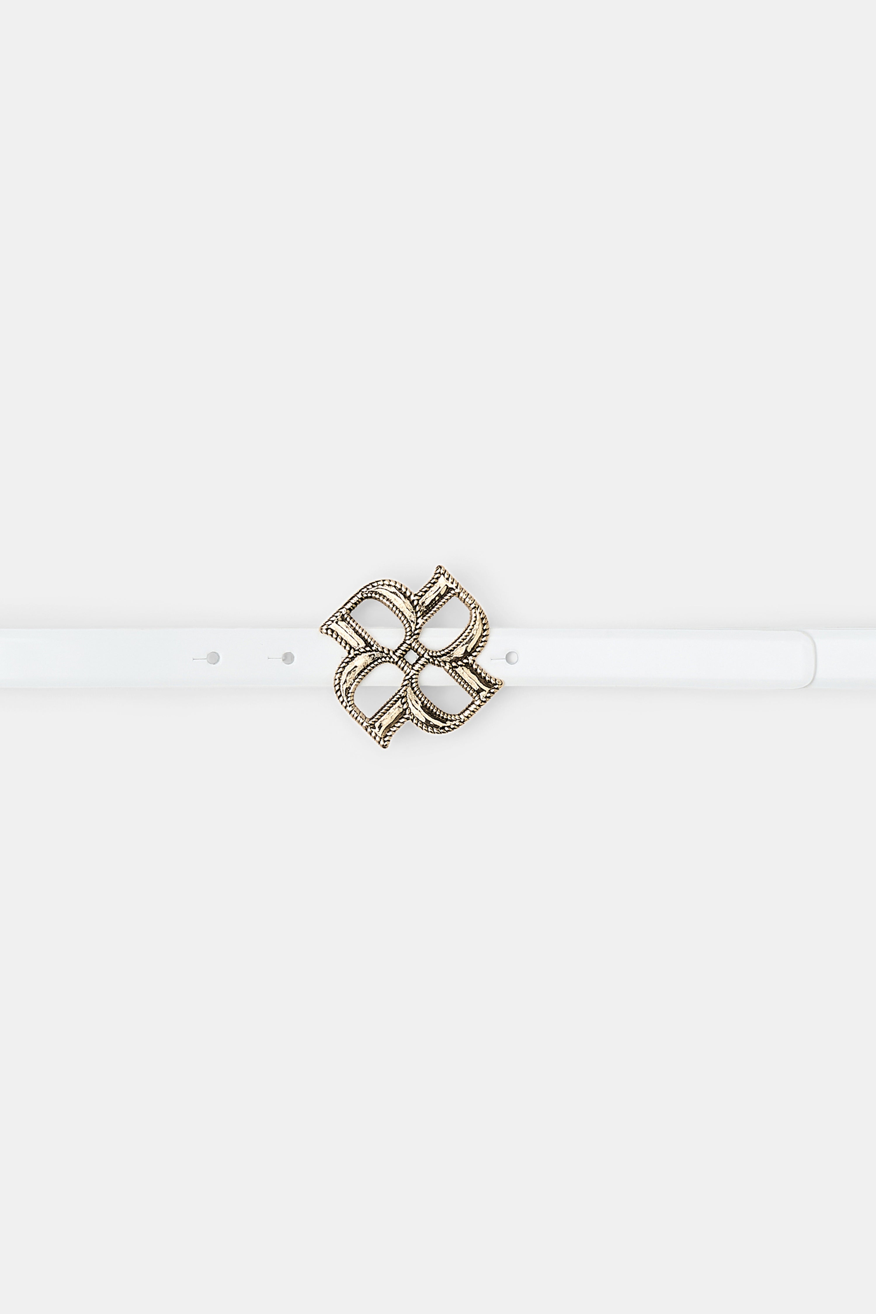 SUBTLE SHINE d rose buckle belt
