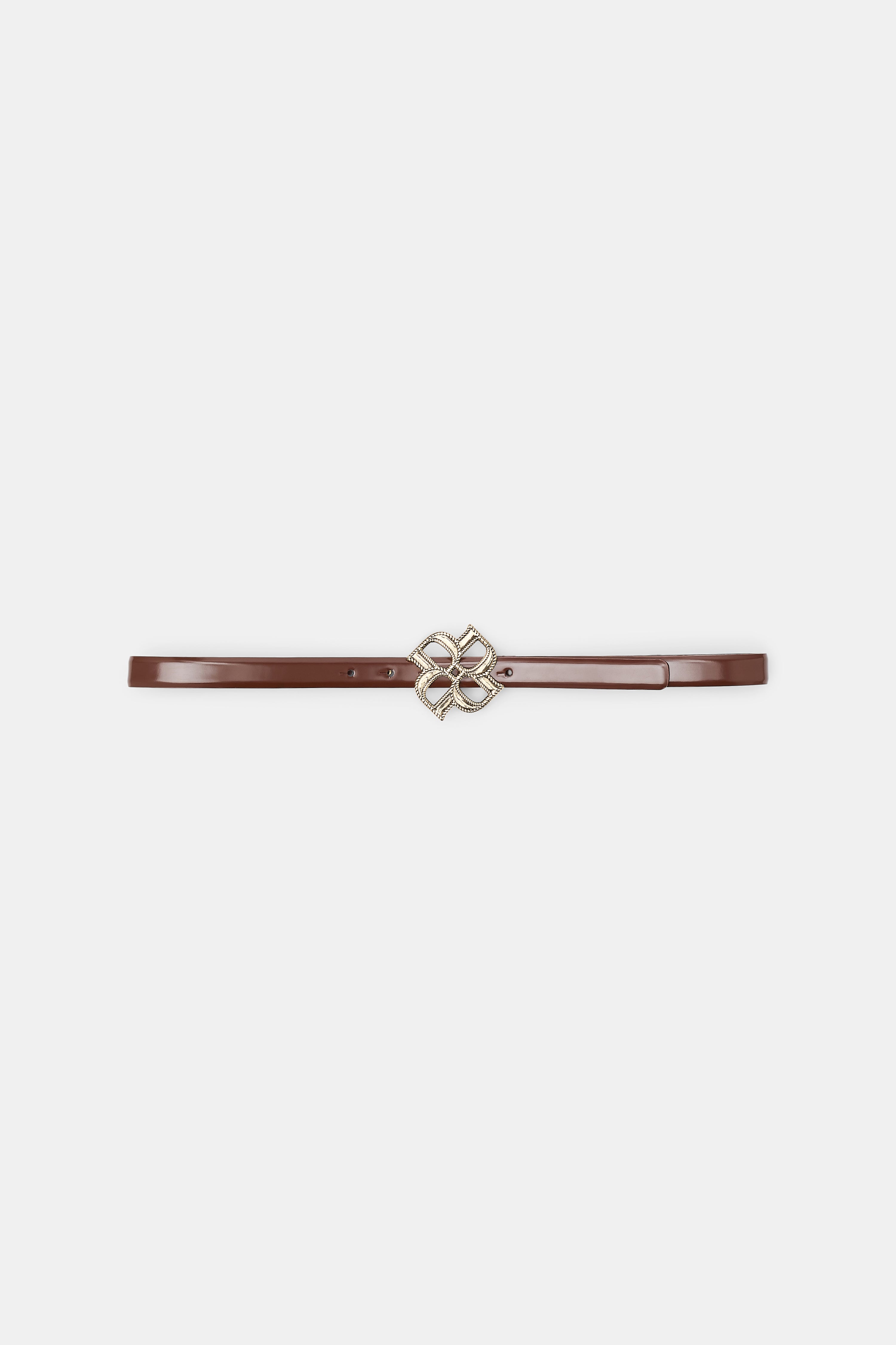 SUBTLE SHINE d rose buckle belt