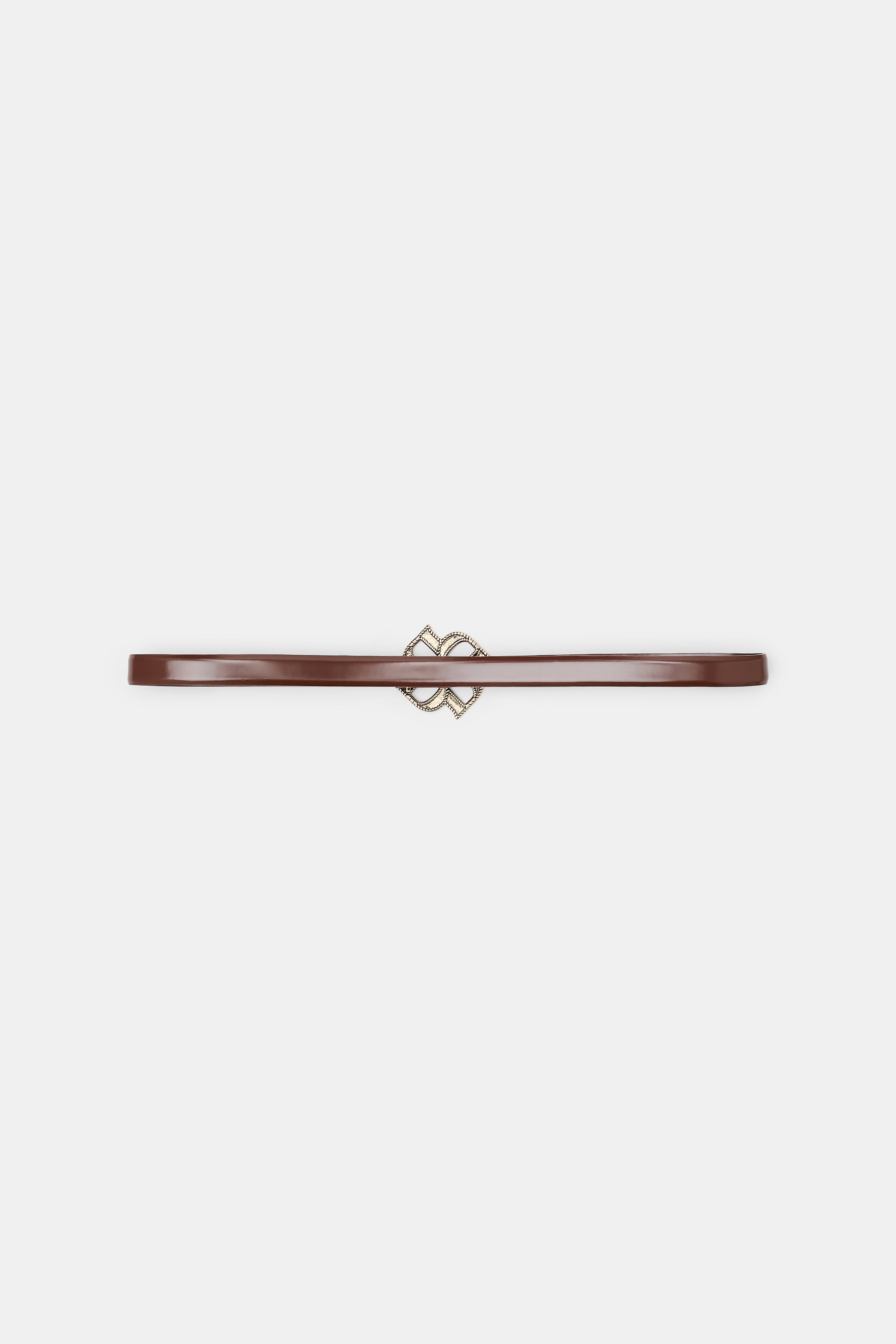 SUBTLE SHINE d rose buckle belt