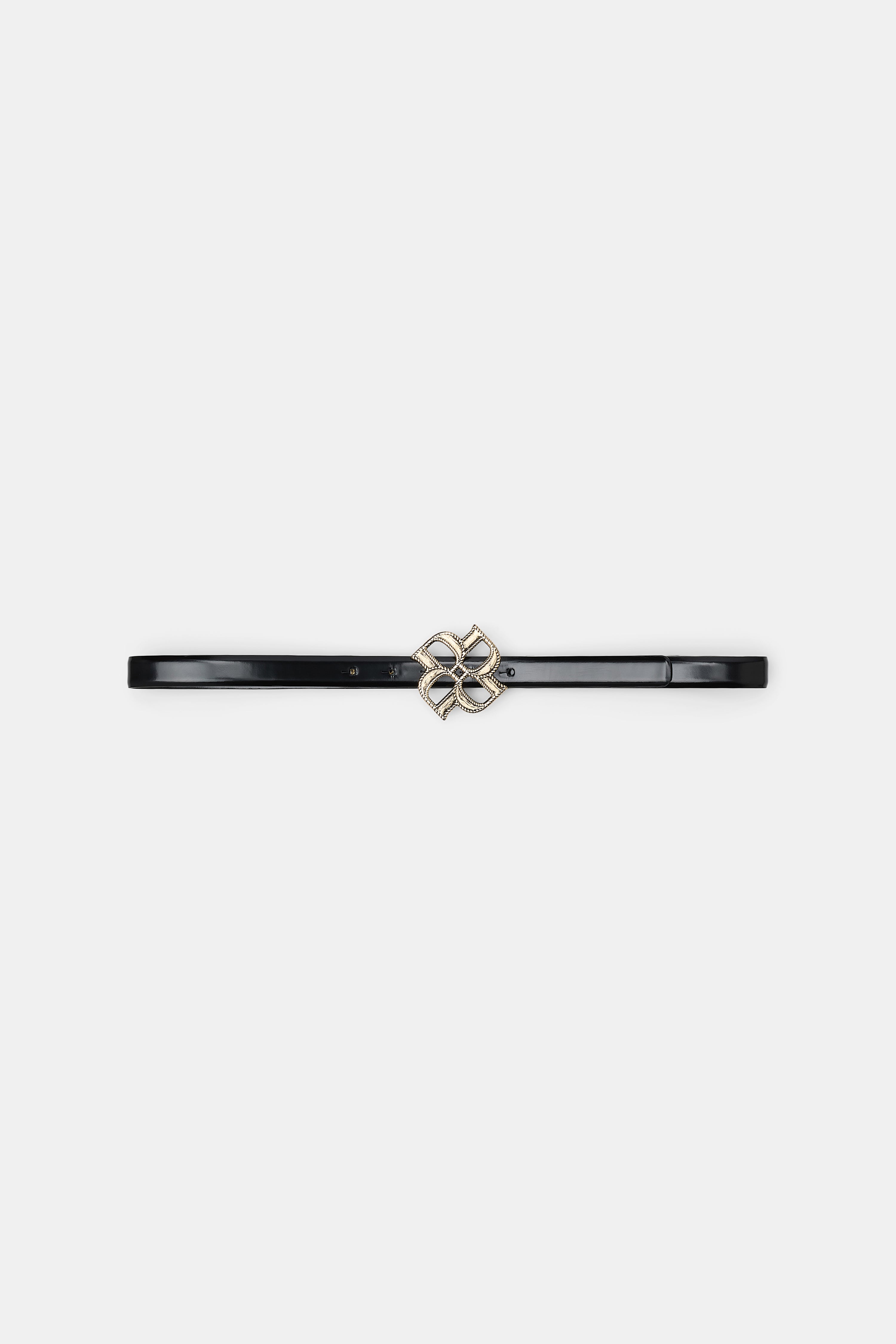 SUBTLE SHINE d rose buckle belt