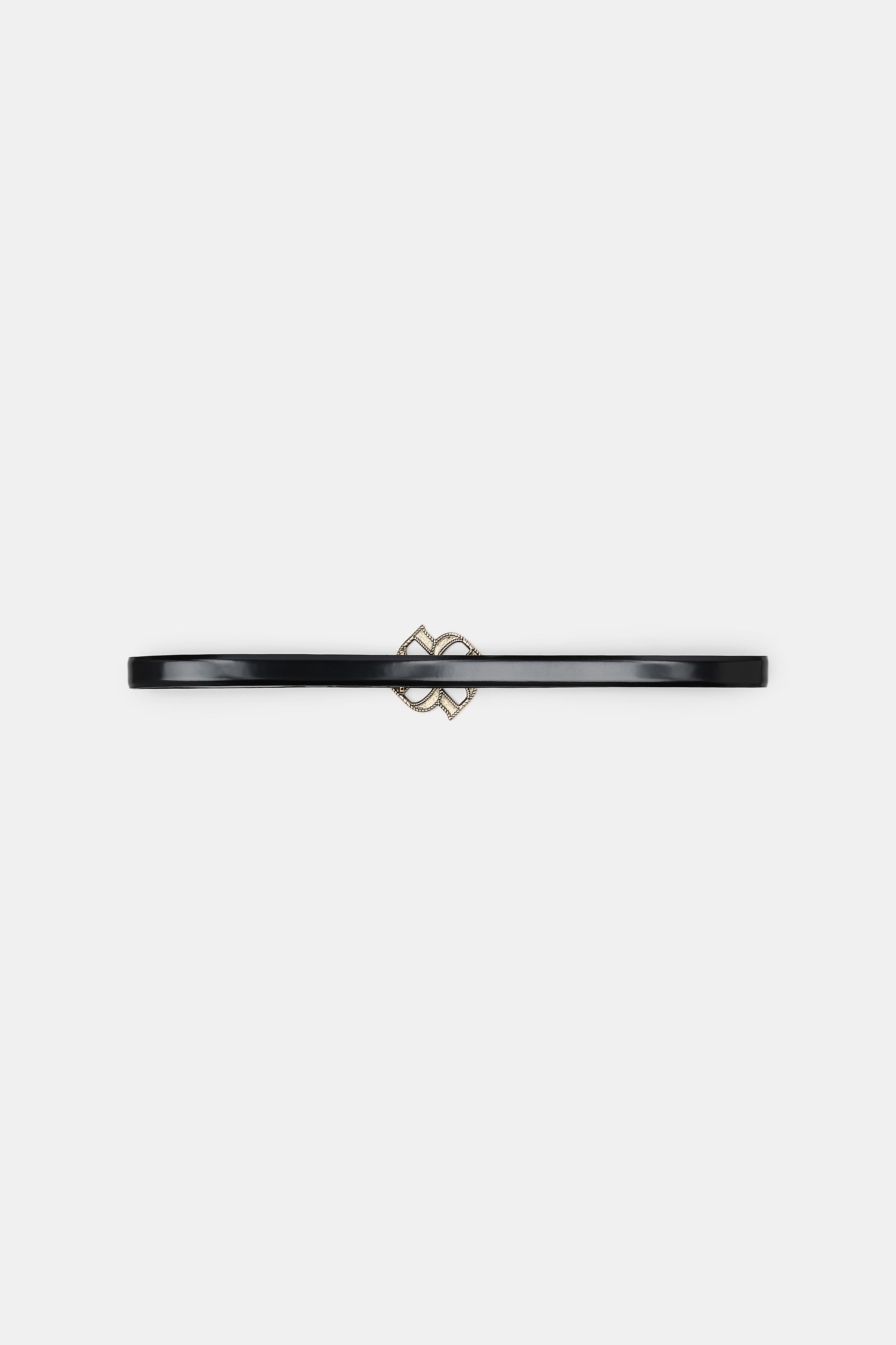 SUBTLE SHINE d rose buckle belt