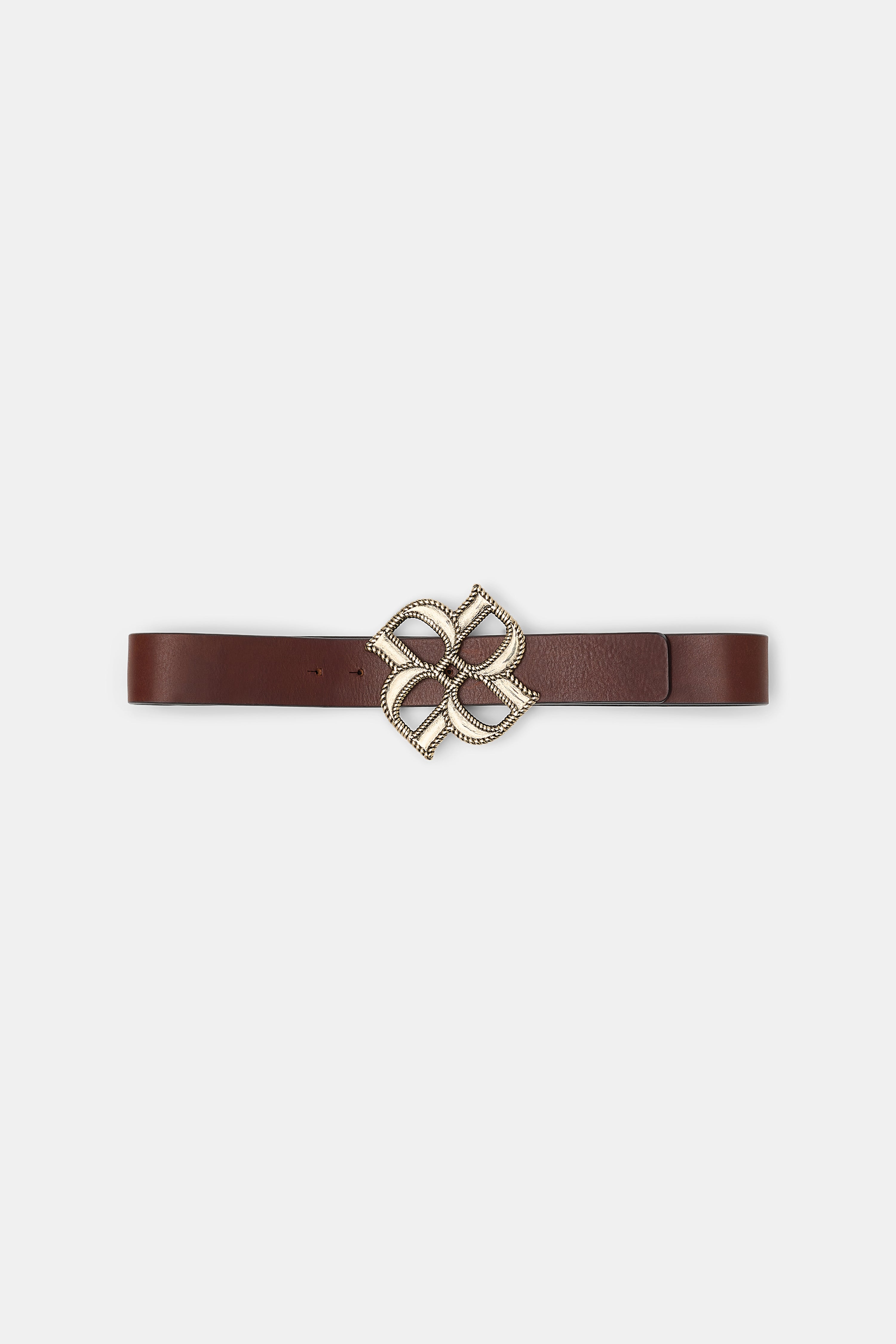 VINTAGE ROSE drose belt 4cm vintage cuoio