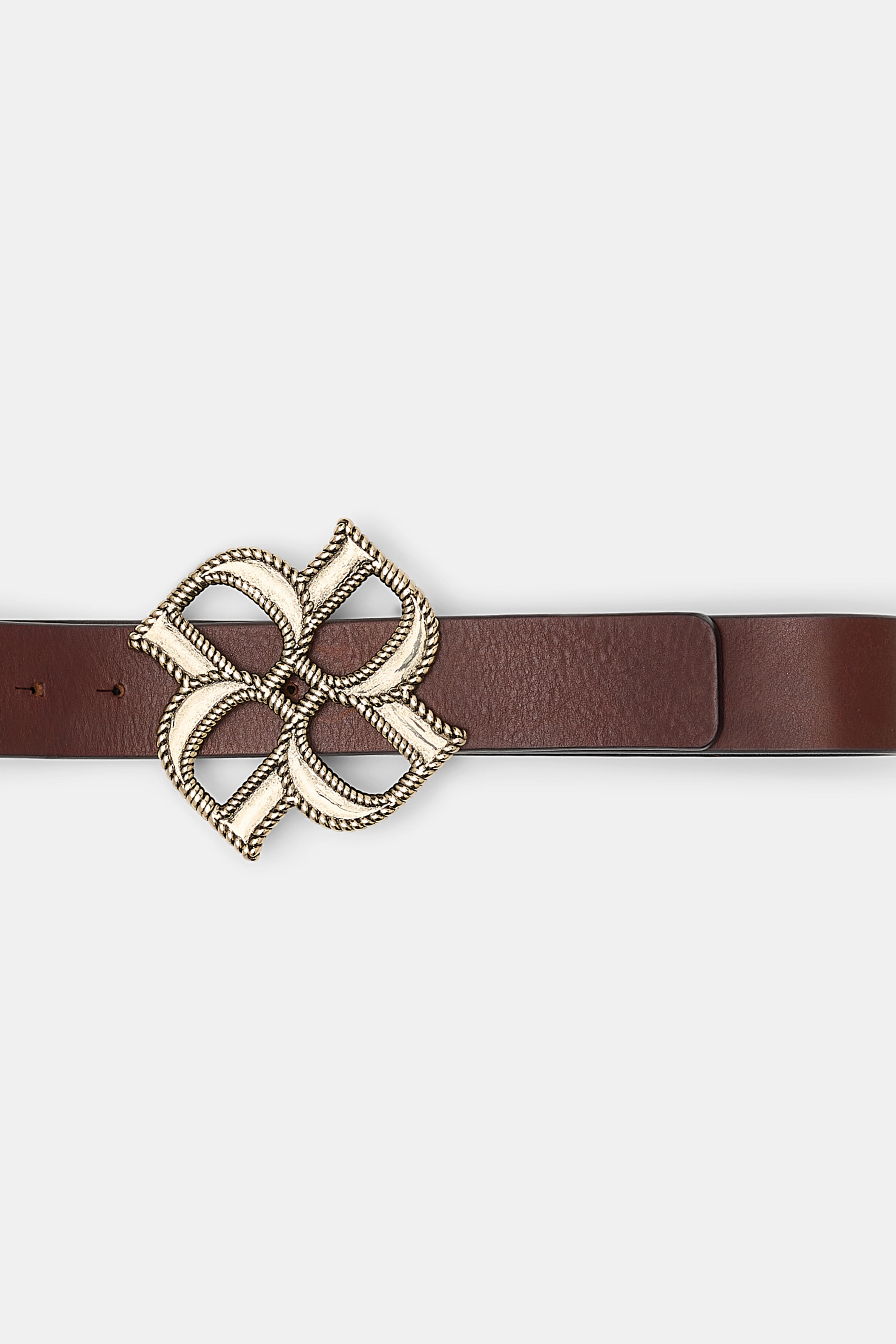 VINTAGE ROSE drose belt 4cm vintage cuoio