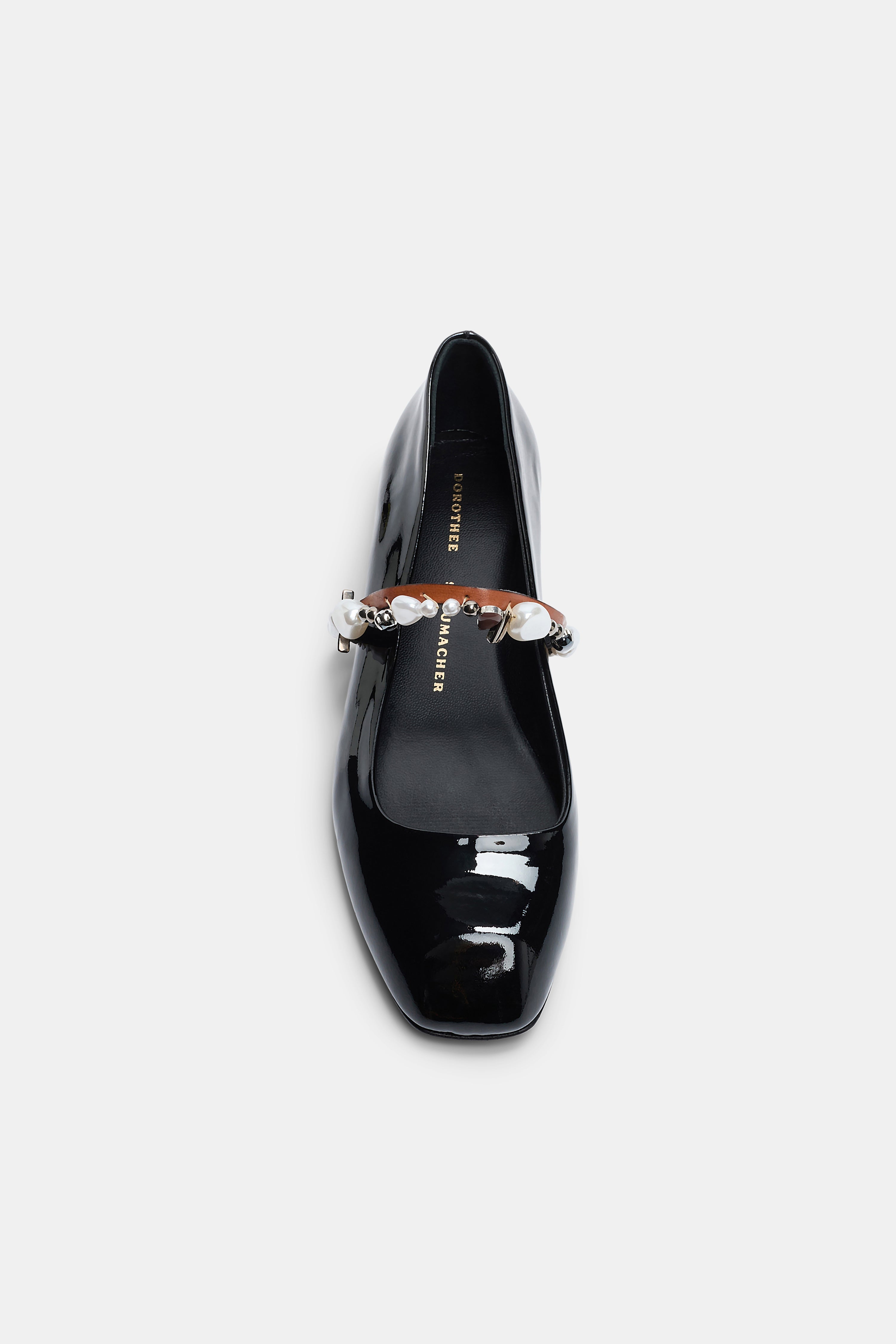 GLOSSY SHINE Embellished Mary-Jane
