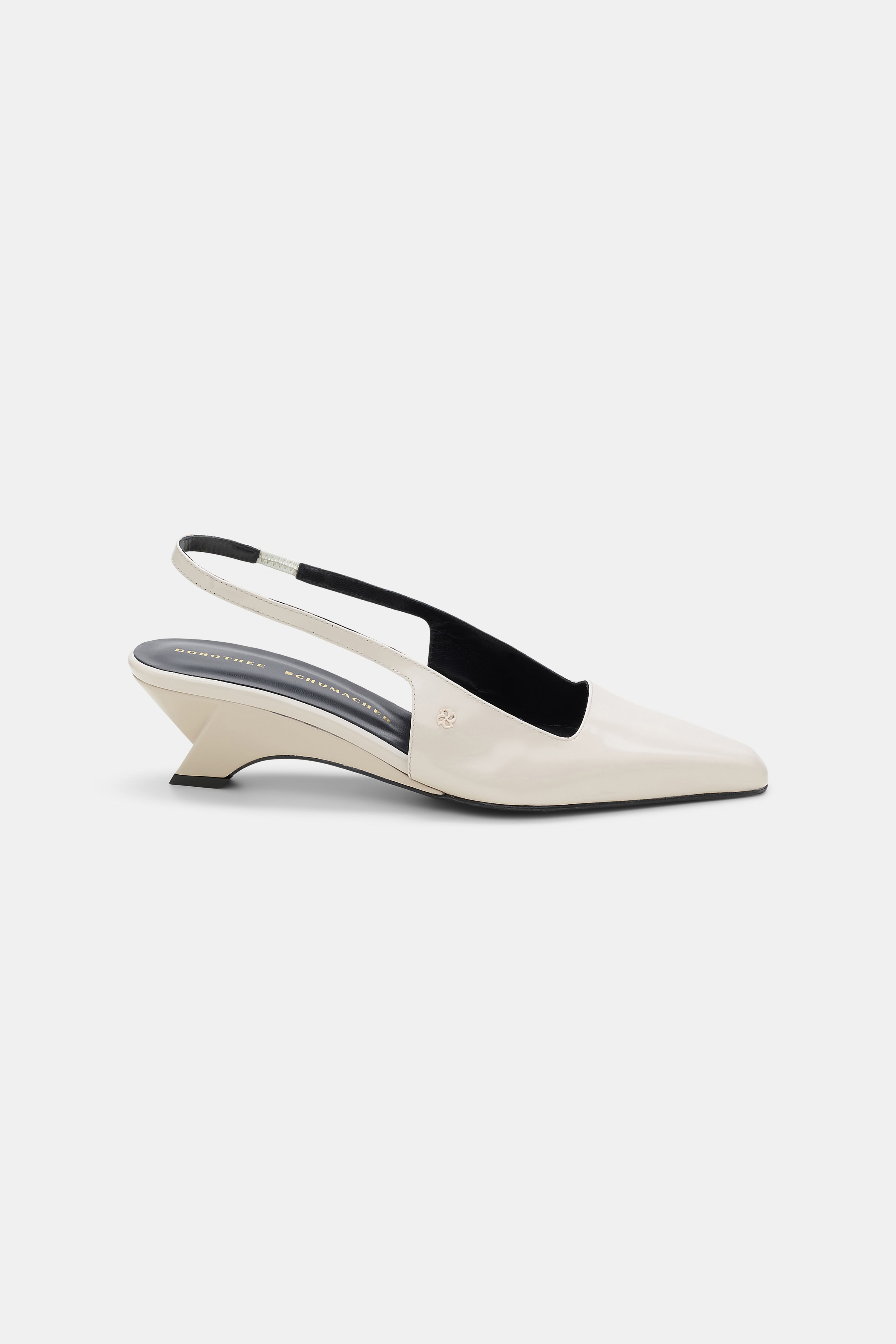SUBTLE SHINE Wedge Slingback