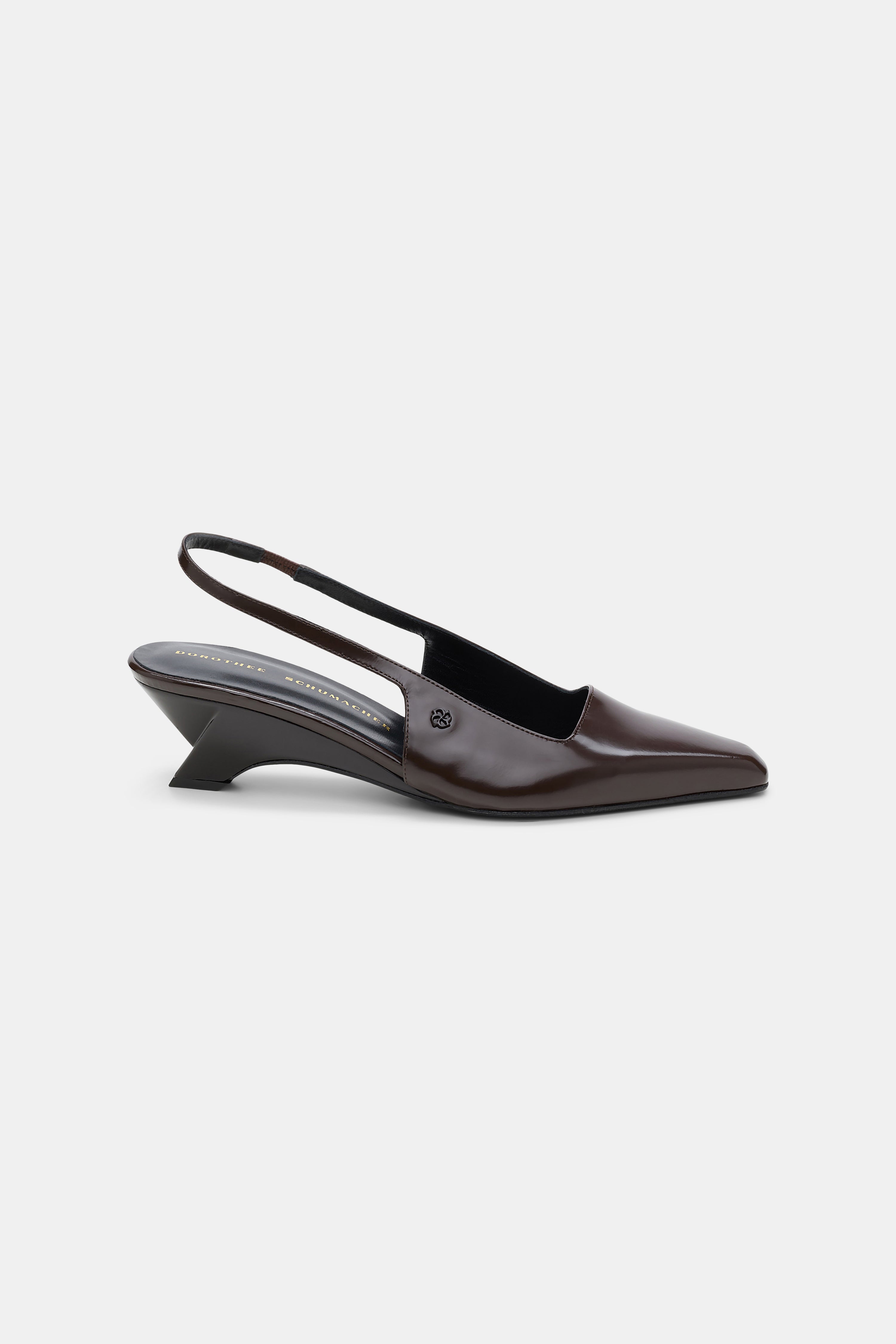 SUBTLE SHINE Wedge Slingback