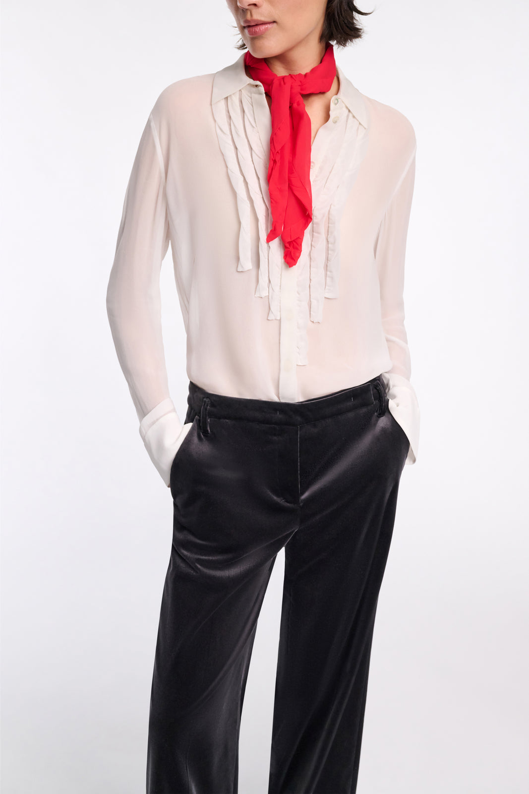 SHEER TWIST blouse