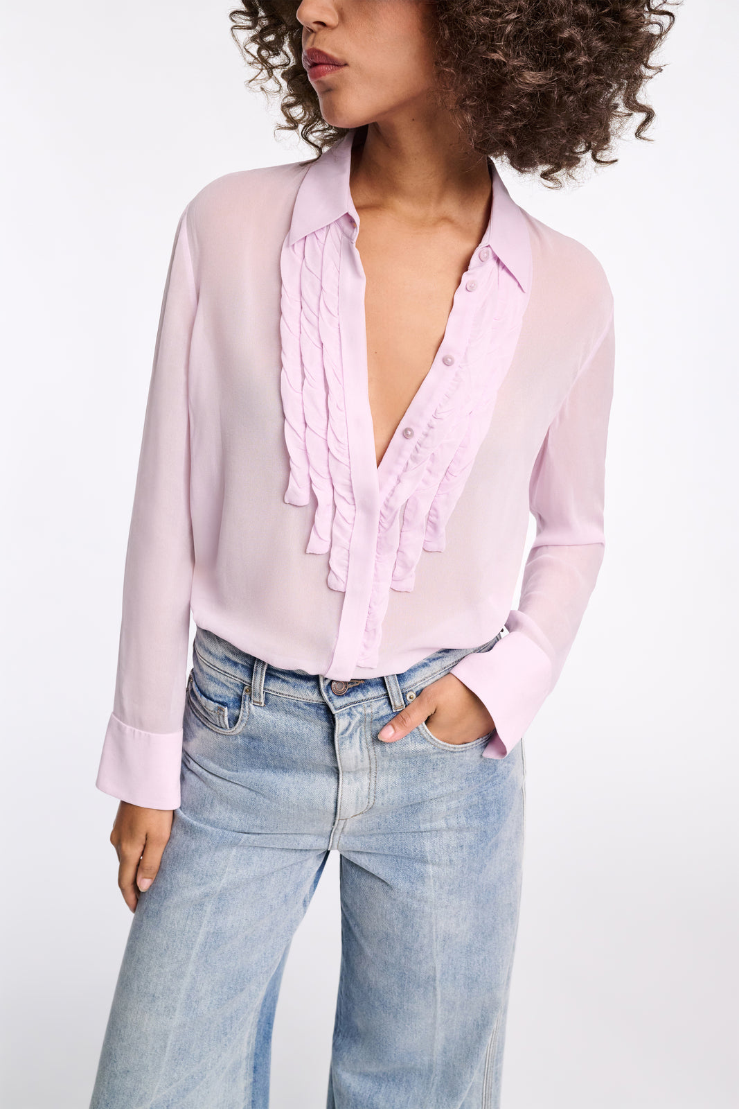 SHEER TWIST blouse