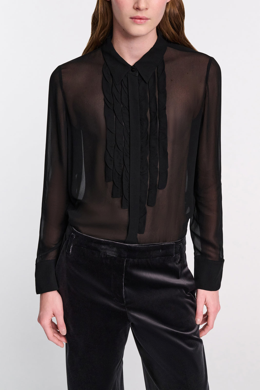 SHEER TWIST blouse