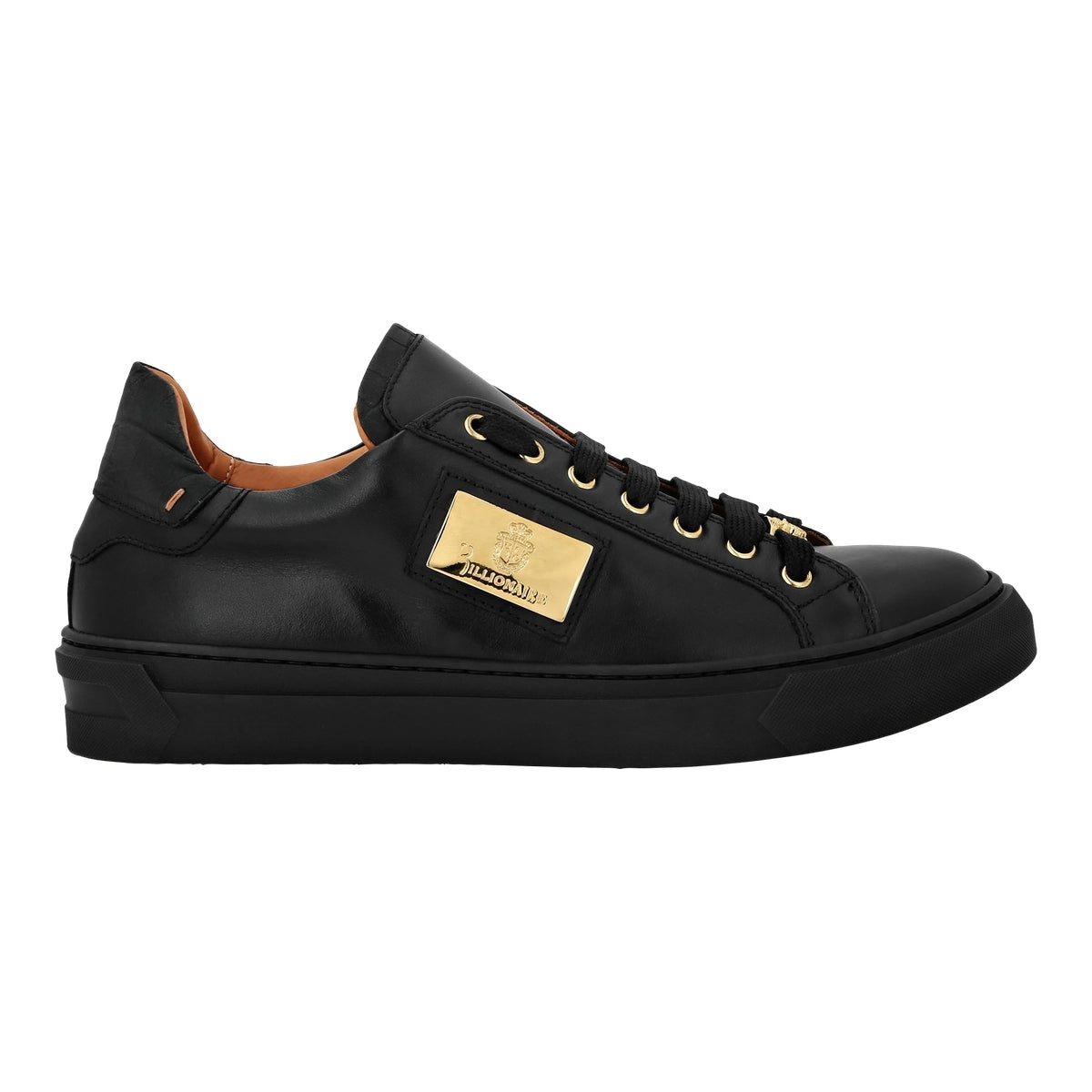 Croco Printed Nappa Leather Lo-Top Sneakers